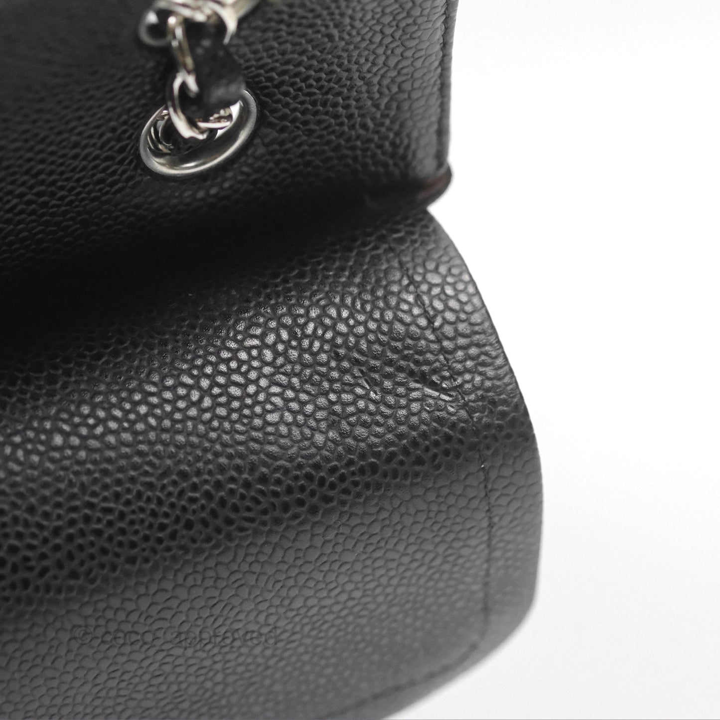 Chanel Classic M/L Medium Flap Quilted Black Caviar Silver Hardware