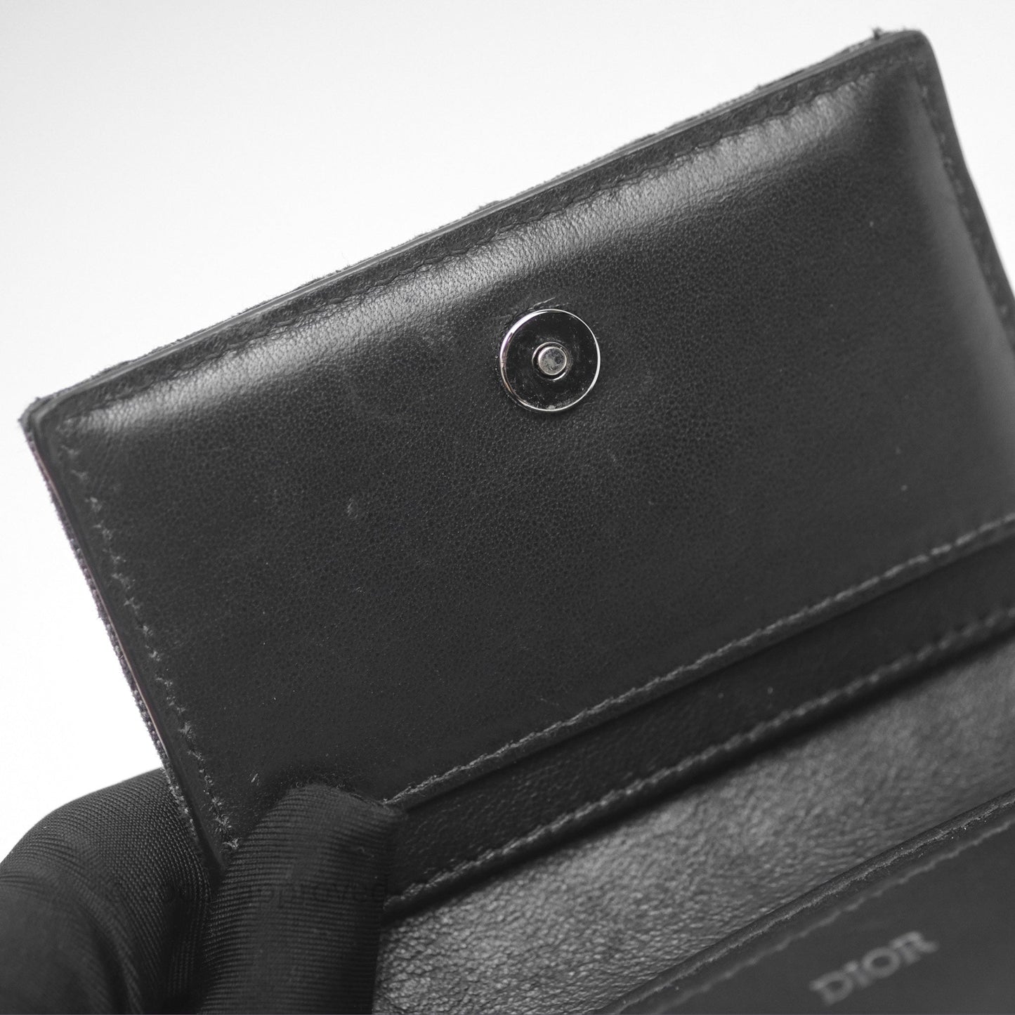 Christian Dior Business Card Holder Black Dior Oblique Jacquard