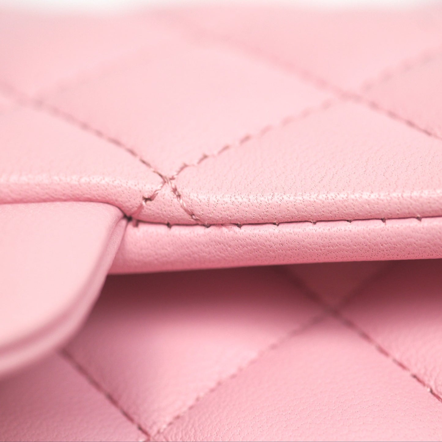 Chanel Quilted Mini Rectangular Flap Pink Lambskin Gold Hardware