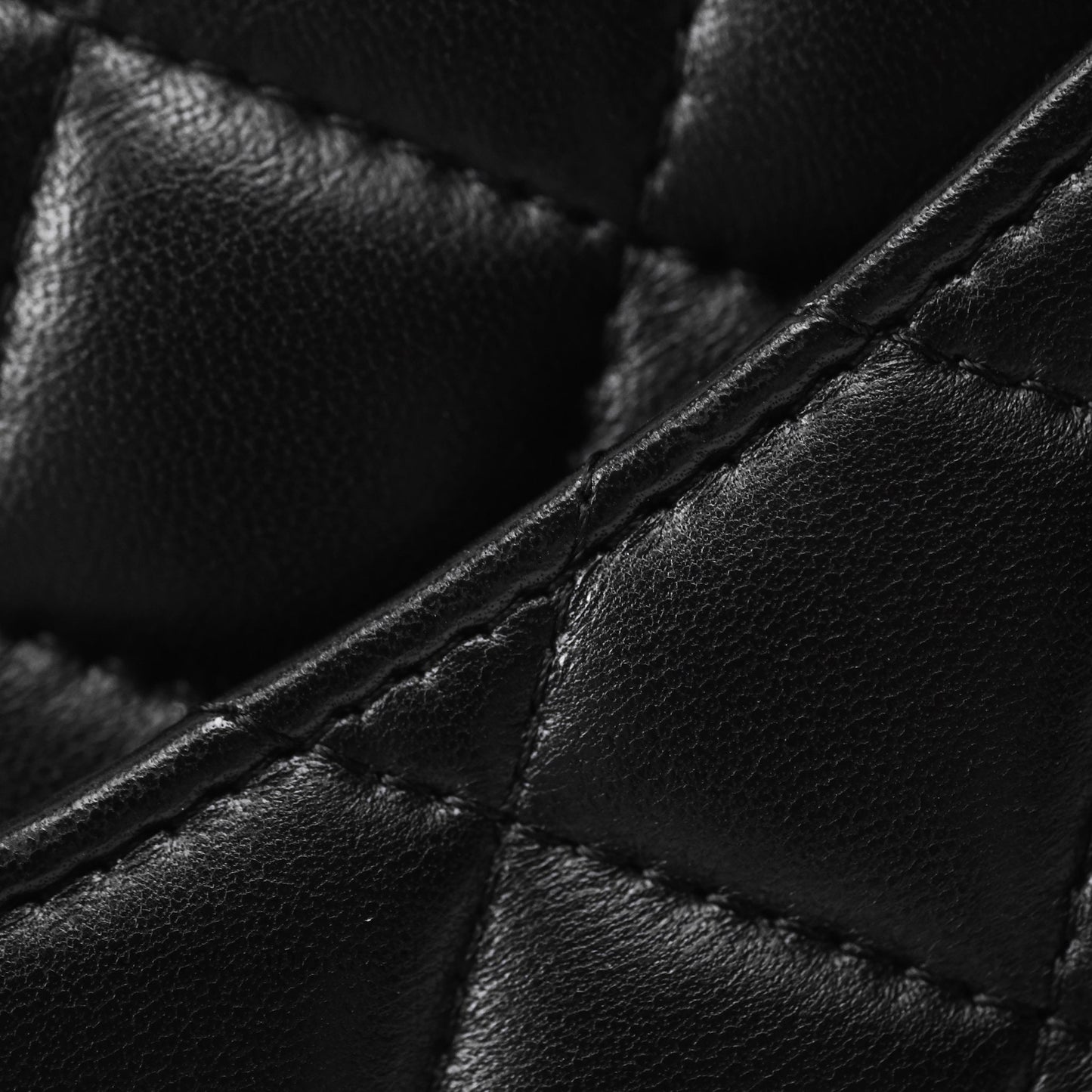 Chanel Quilted Pearl Crush Wallet on Chain WOC Black Lambskin Aged Gold Hardware