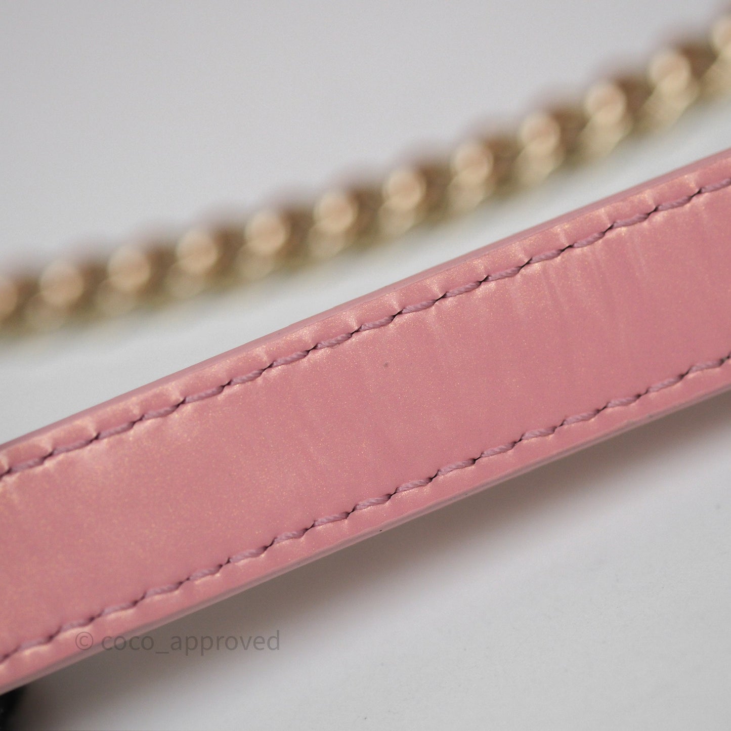 Dior Mini Lady Dior Pink Pearlescent Patent Cannage Gold Hardware