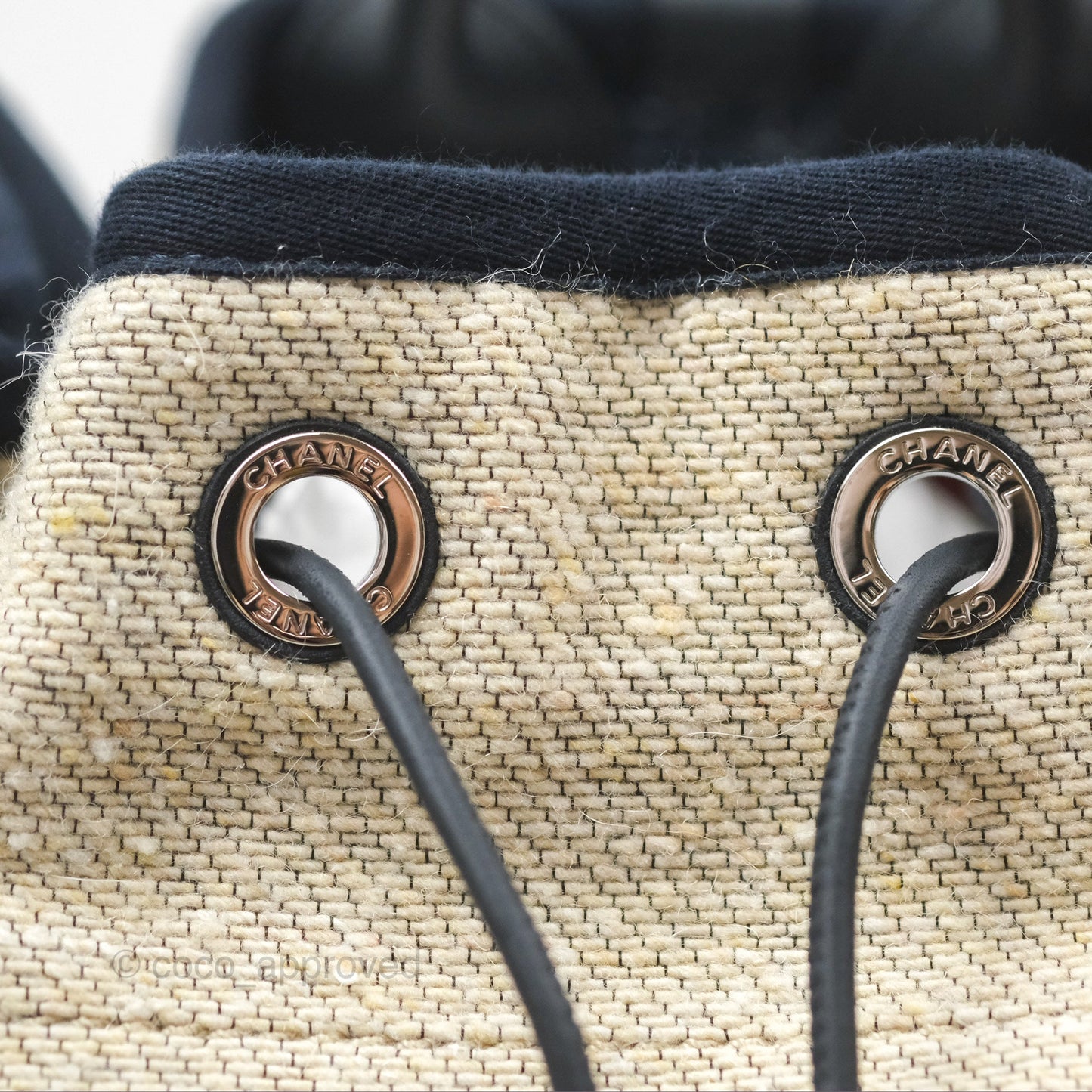 Chanel Canvas Deauville Backpack Beige