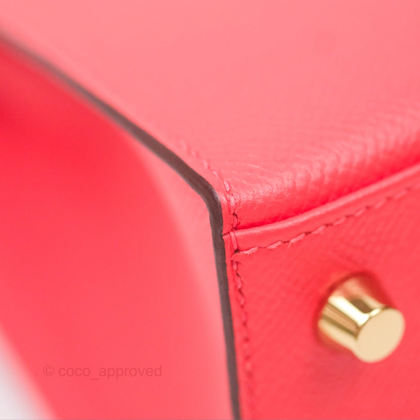 Hermès Kelly 25 Sellier Rose Jaipur Epsom Gold Hardware