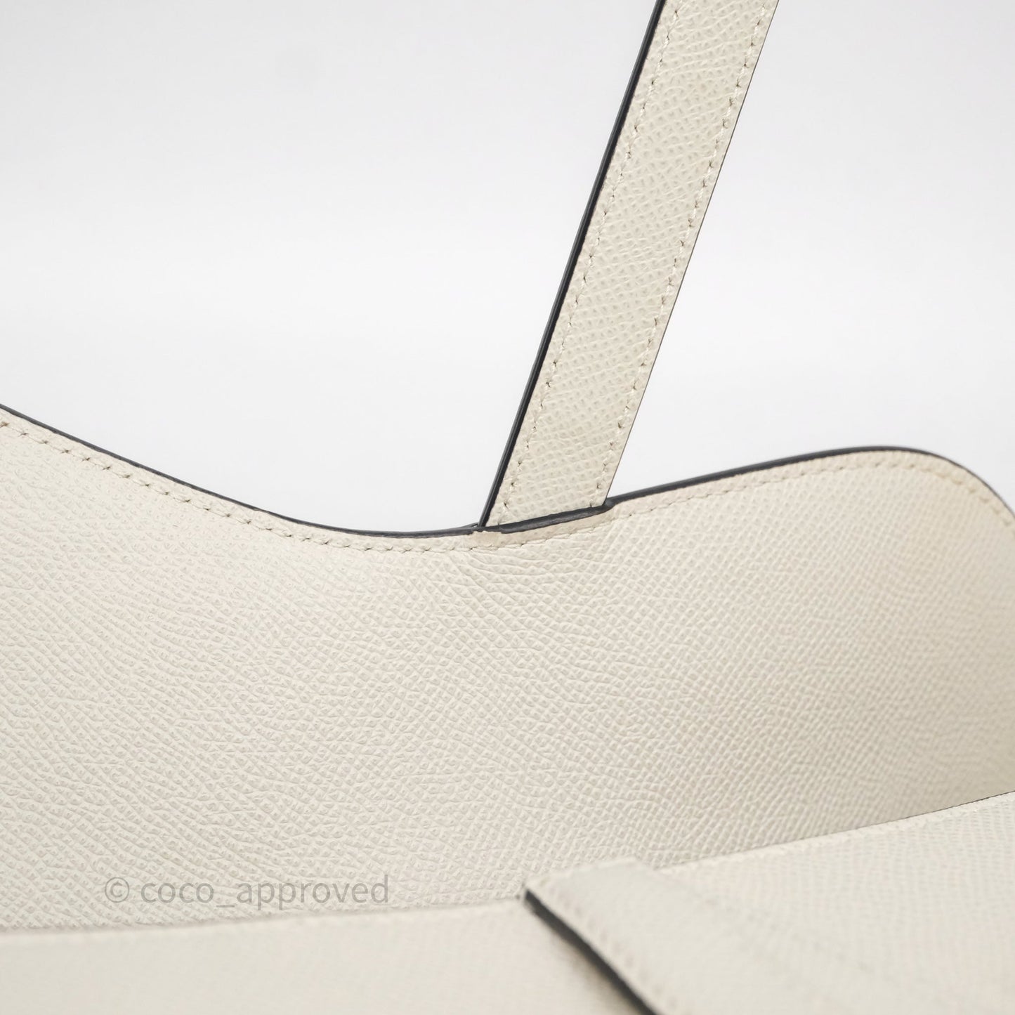 Christian Dior Saddle Bag White Grained Calfskin Gold Hardware