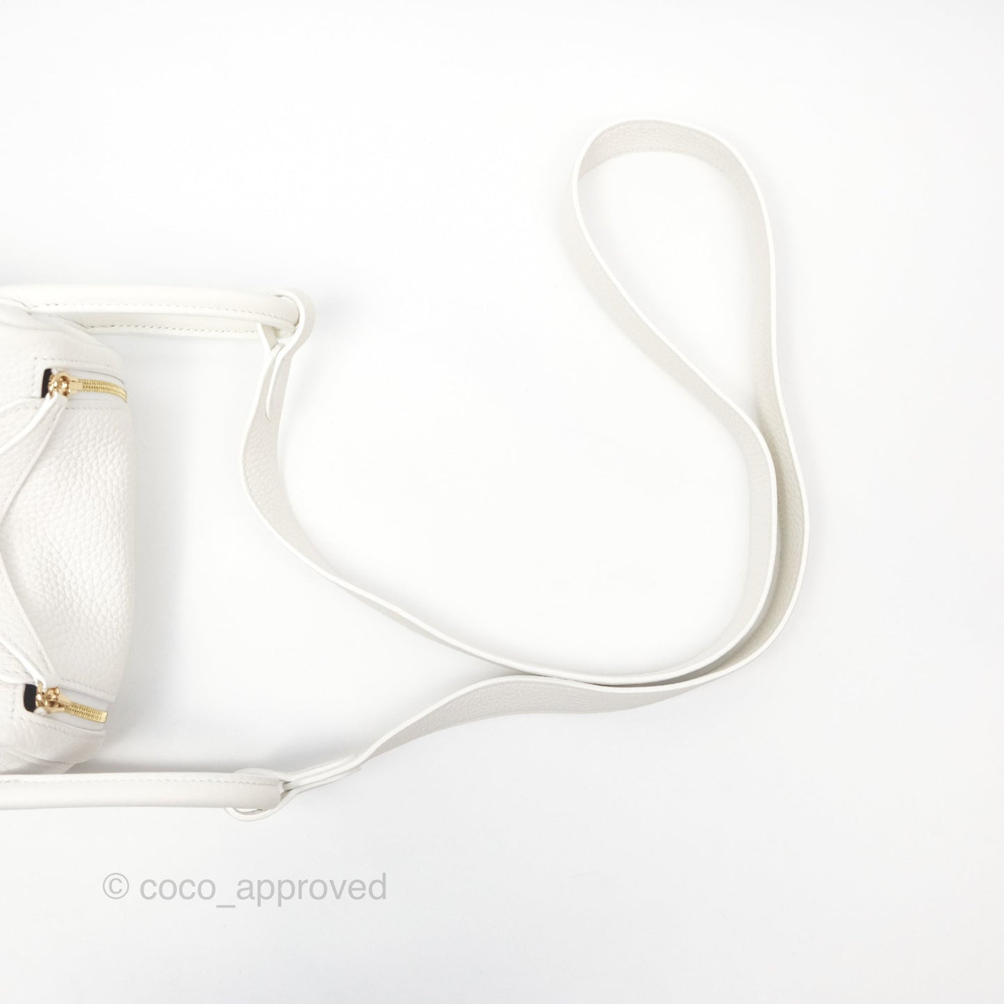 Hermès Mini Lindy 20 New White 0U Clemence Gold Hardware