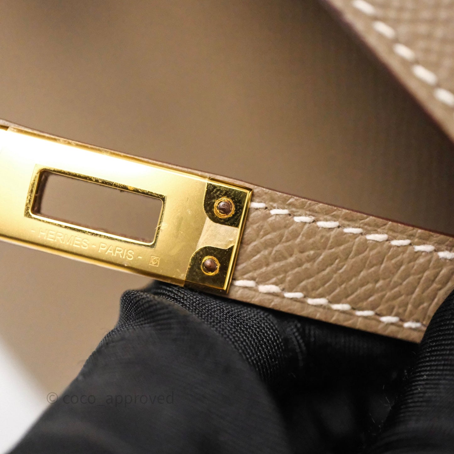 Hermès Kelly 25 Etoupe 18 Epsom Gold Hardware