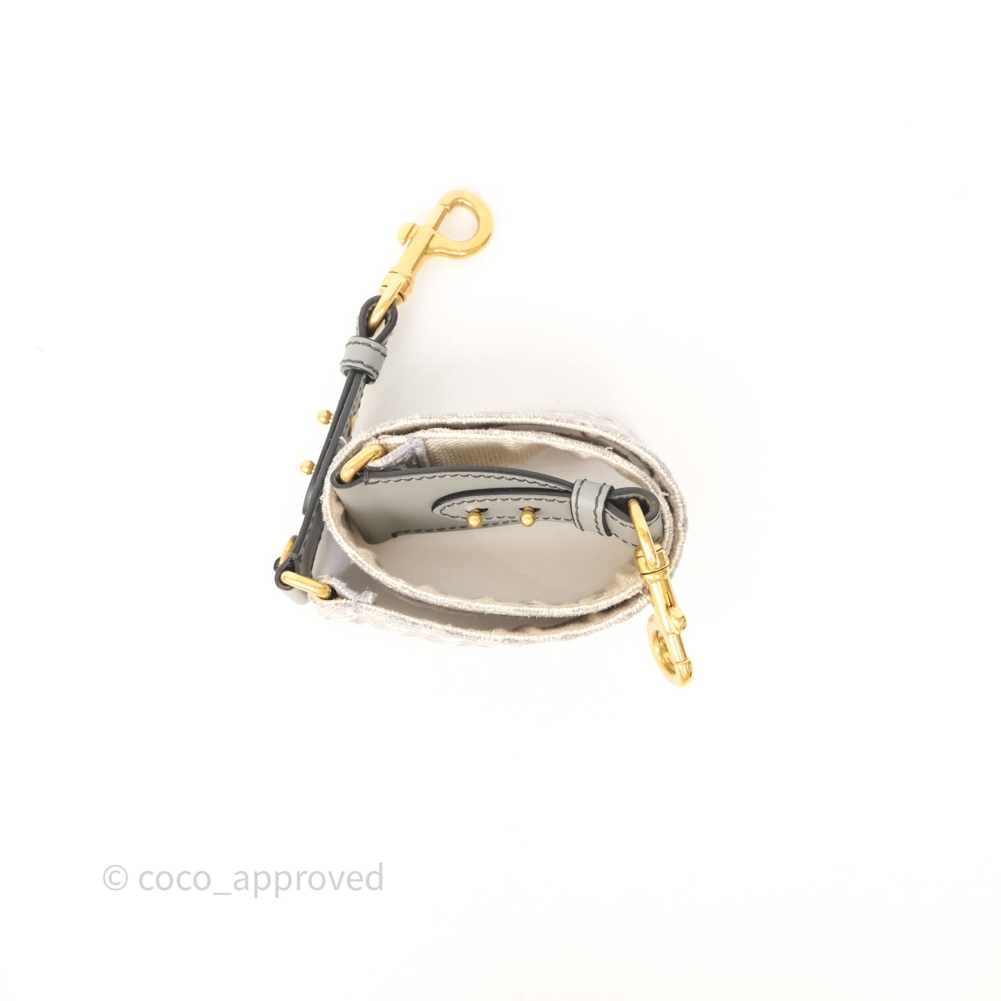 Christian Dior Saddle Bag White Grained Calfskin Gold Hardware