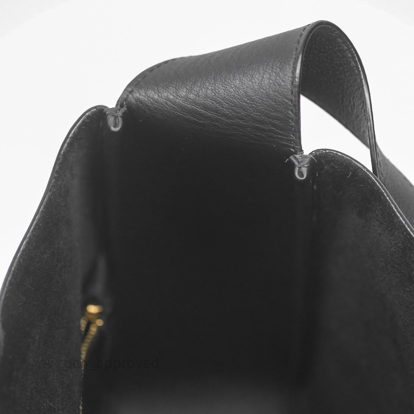 Saint Laurent LE 5 à 7 Supple Small Black Grained Leather Gold Hardware