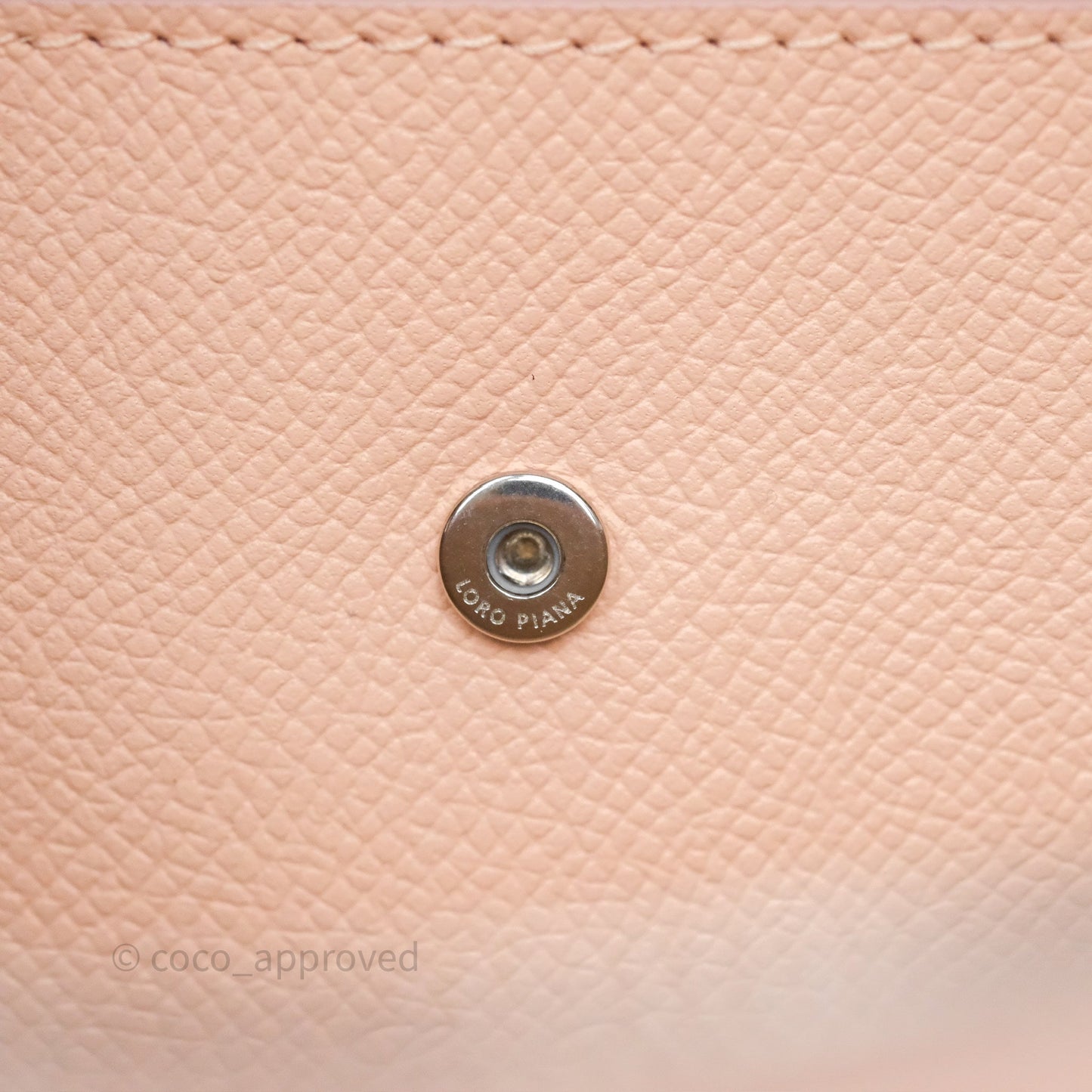 Loro Piana Extra Bag L27 Pink Calfskin Silver Hardware