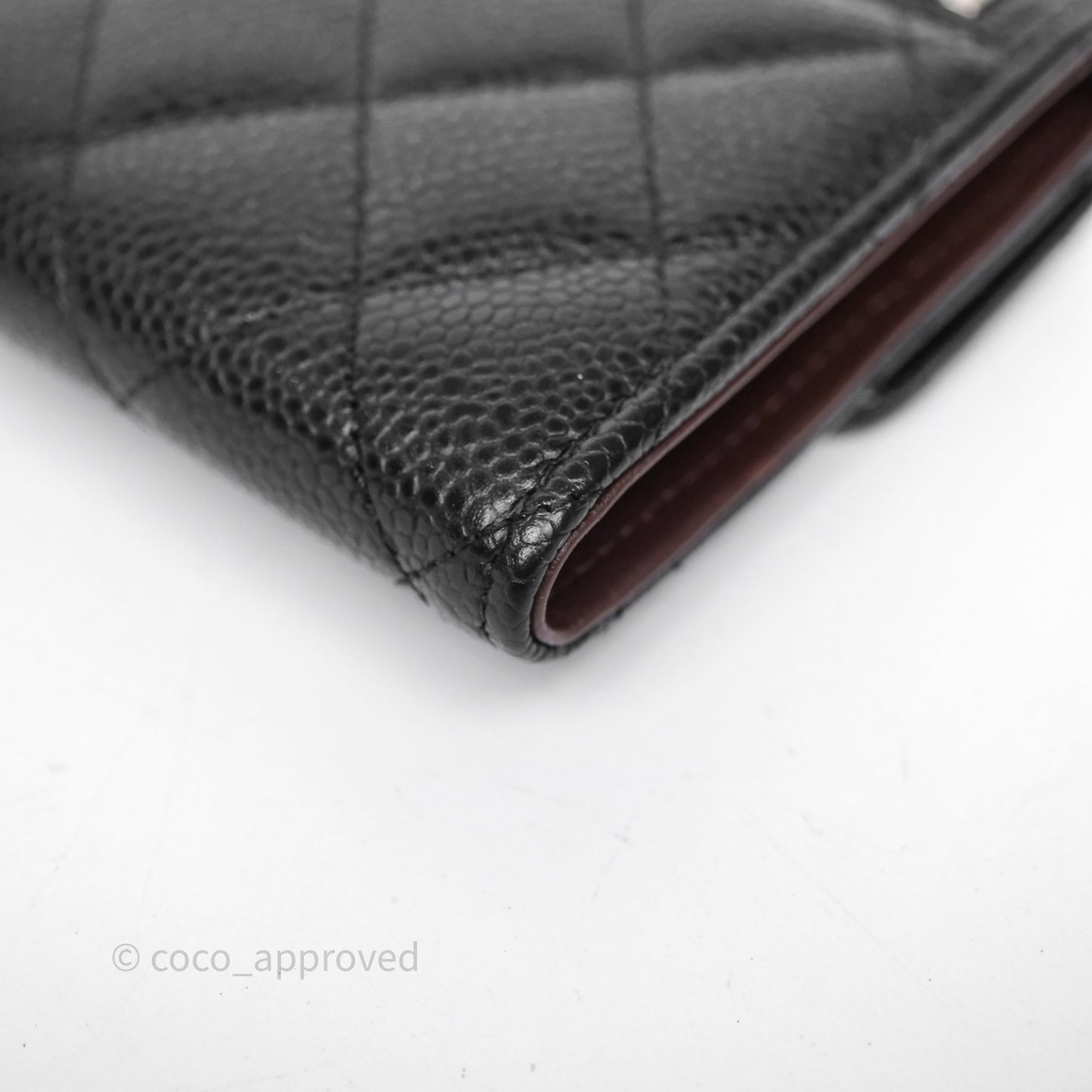 Chanel Classic Short Flap Wallet Black Caviar Silver Hardware