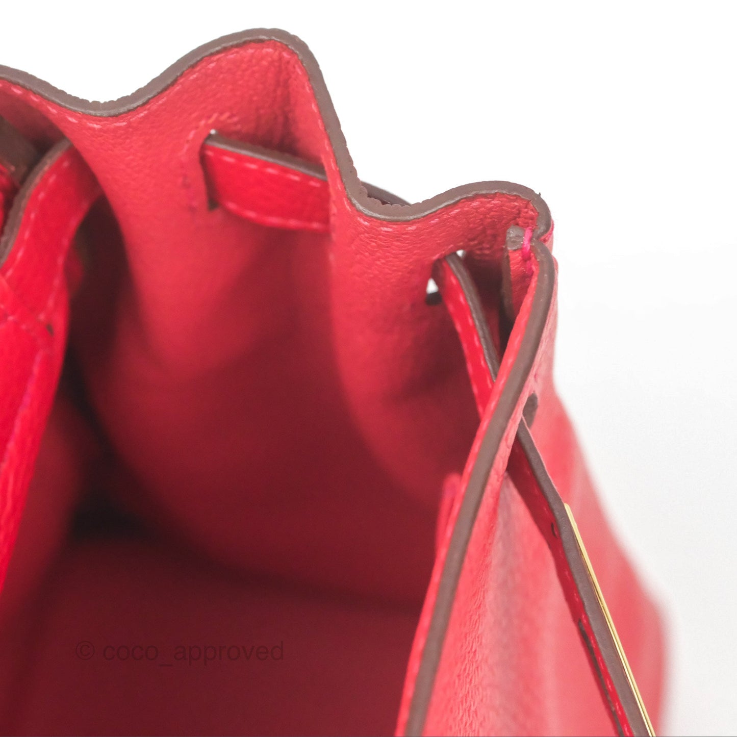 Hermès Kelly 28 Retourne Rouge Tomate S5 Clemence Gold Hardware