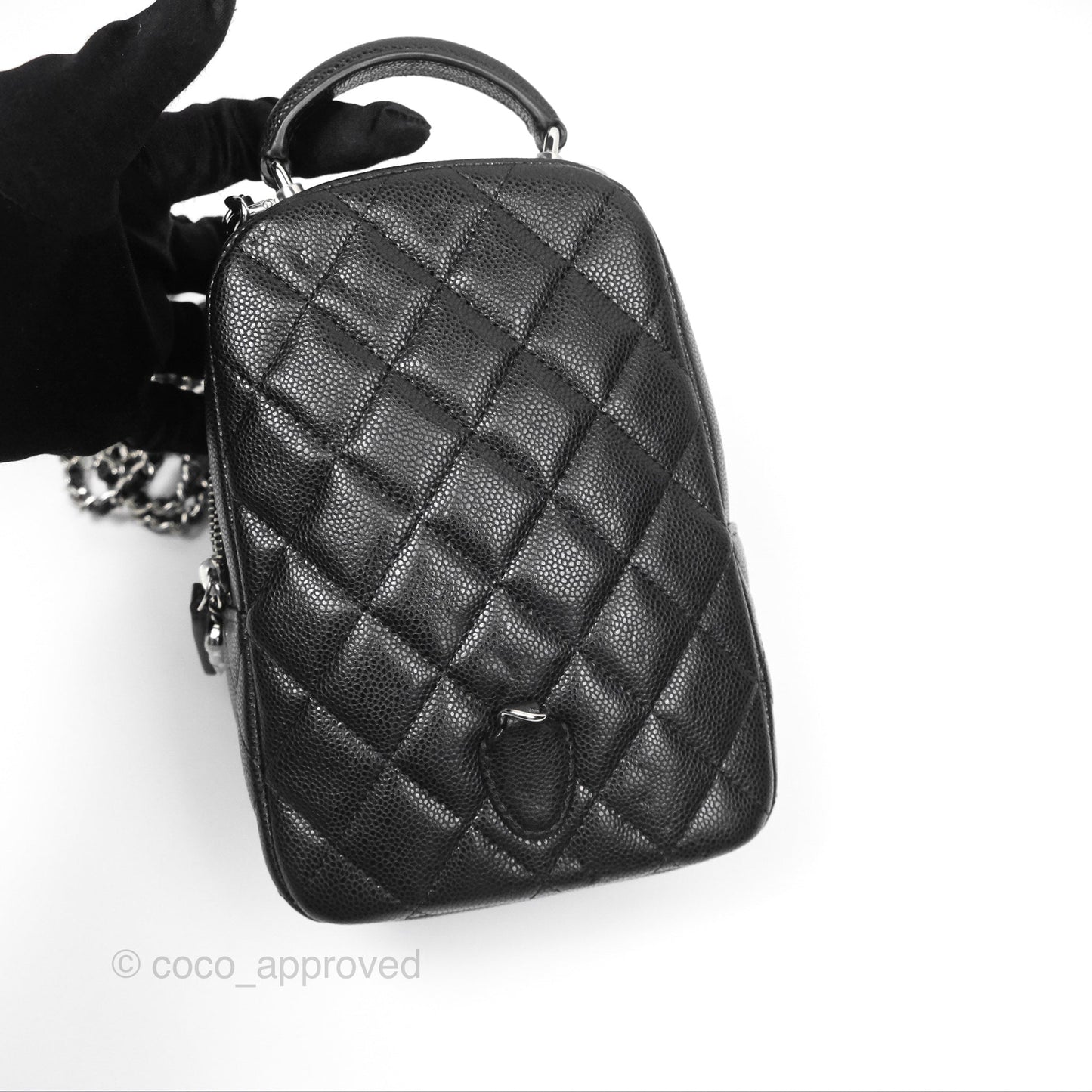 Chanel Classic Mini Backpack Black Caviar Silver Hardware