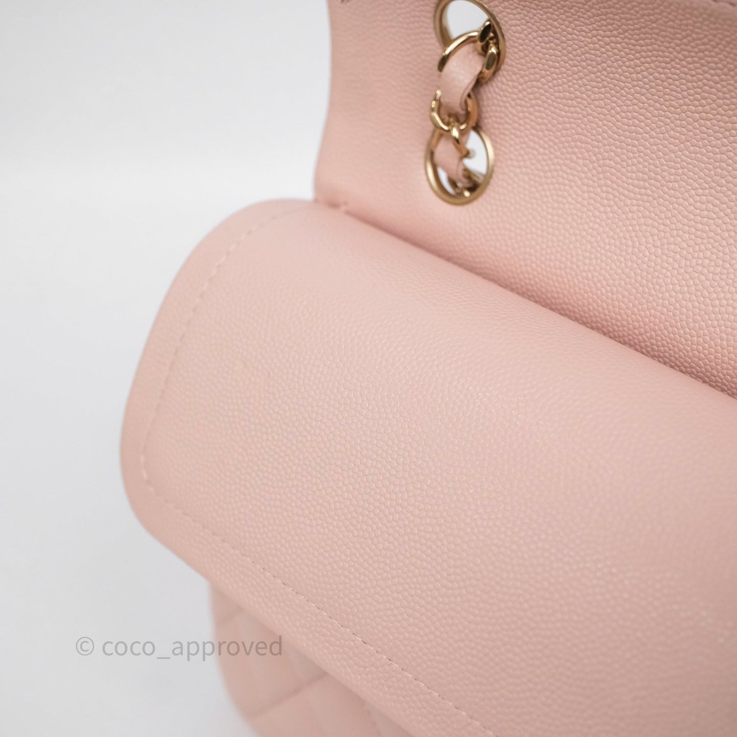 Chanel Classic M/L Medium Flap Quilted Pink Caviar Gold Hardware