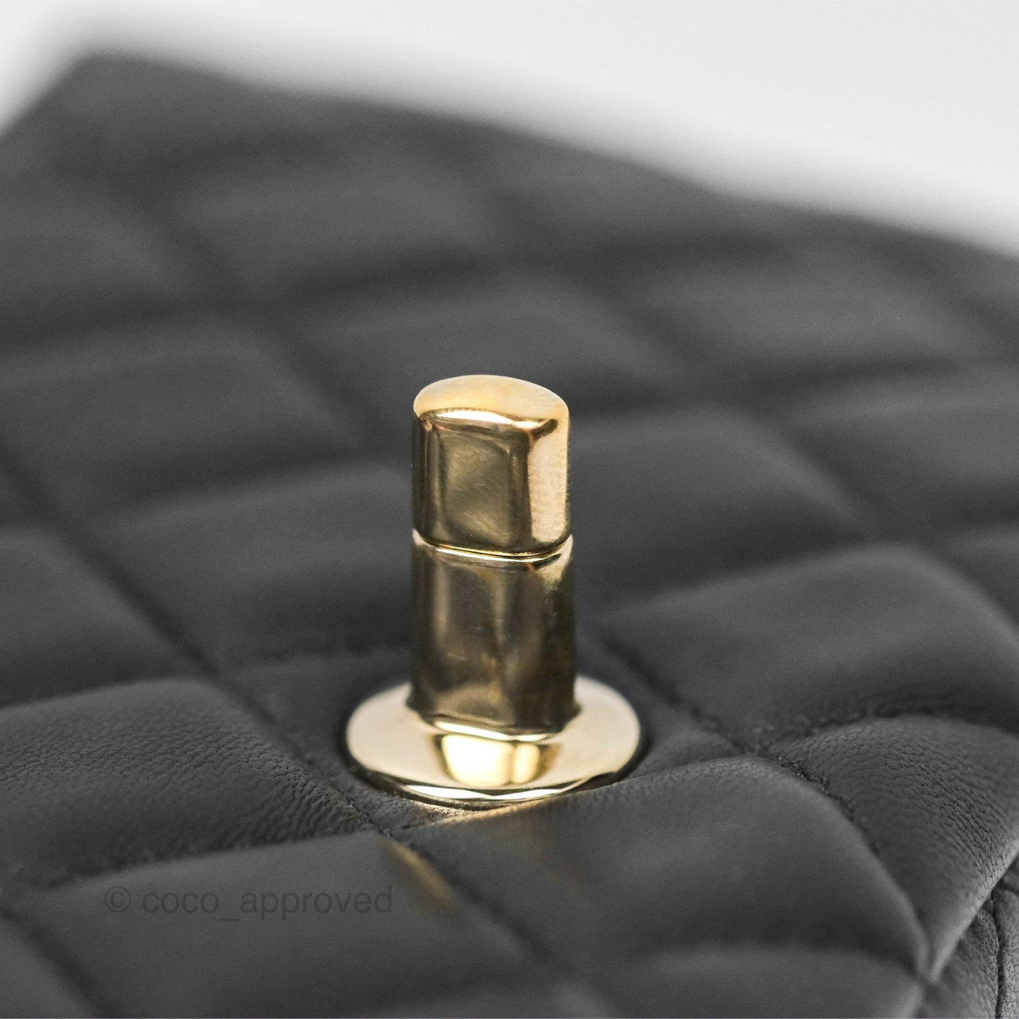 Chanel Mini Rectangular Quilted Black Lambskin Gold Hardware