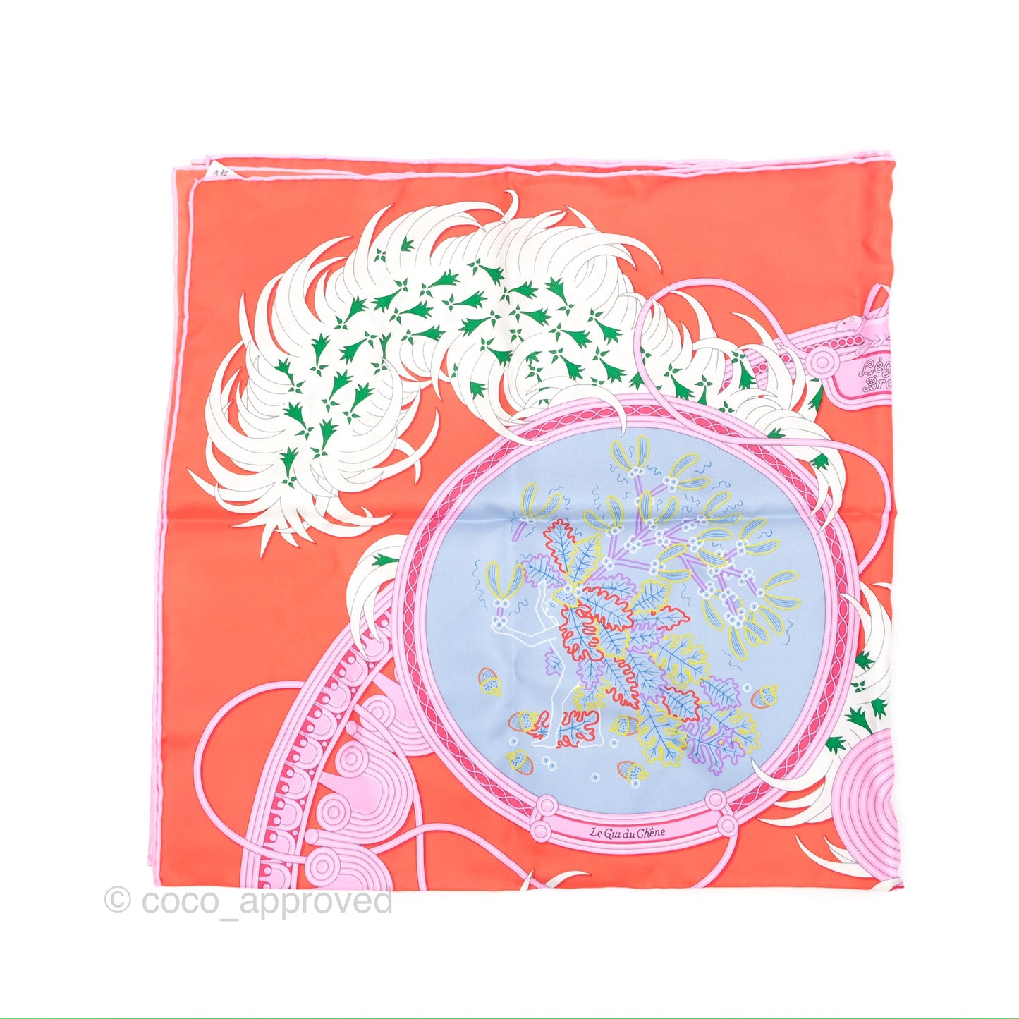 Hermès Legende Brodee Scarf 90