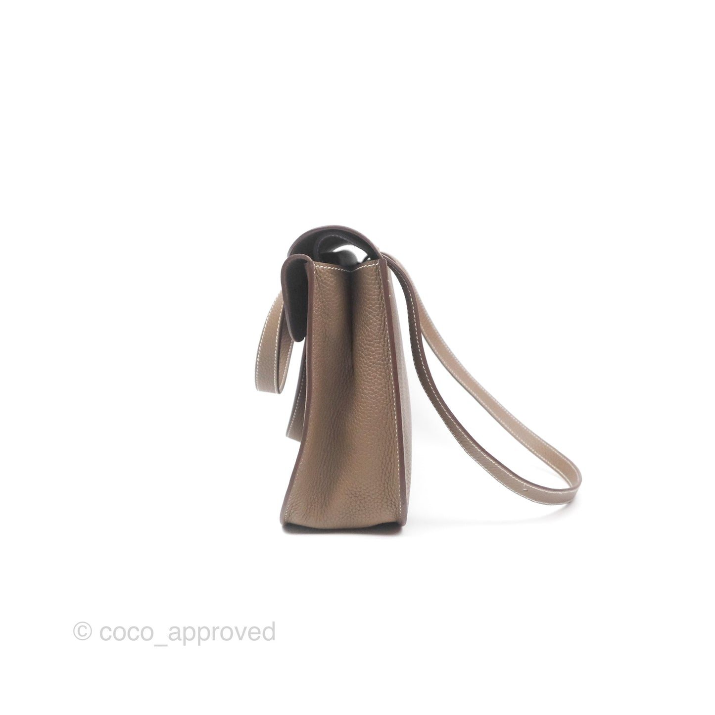 Hermès Halzan 31 Etoupe Clemence Gold Hardware