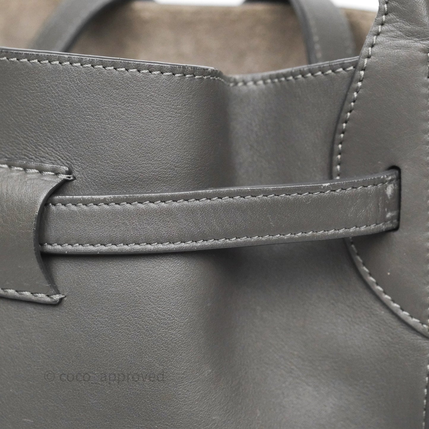 Celine Big Bag Nano Bucket Grey Smooth Calfskin
