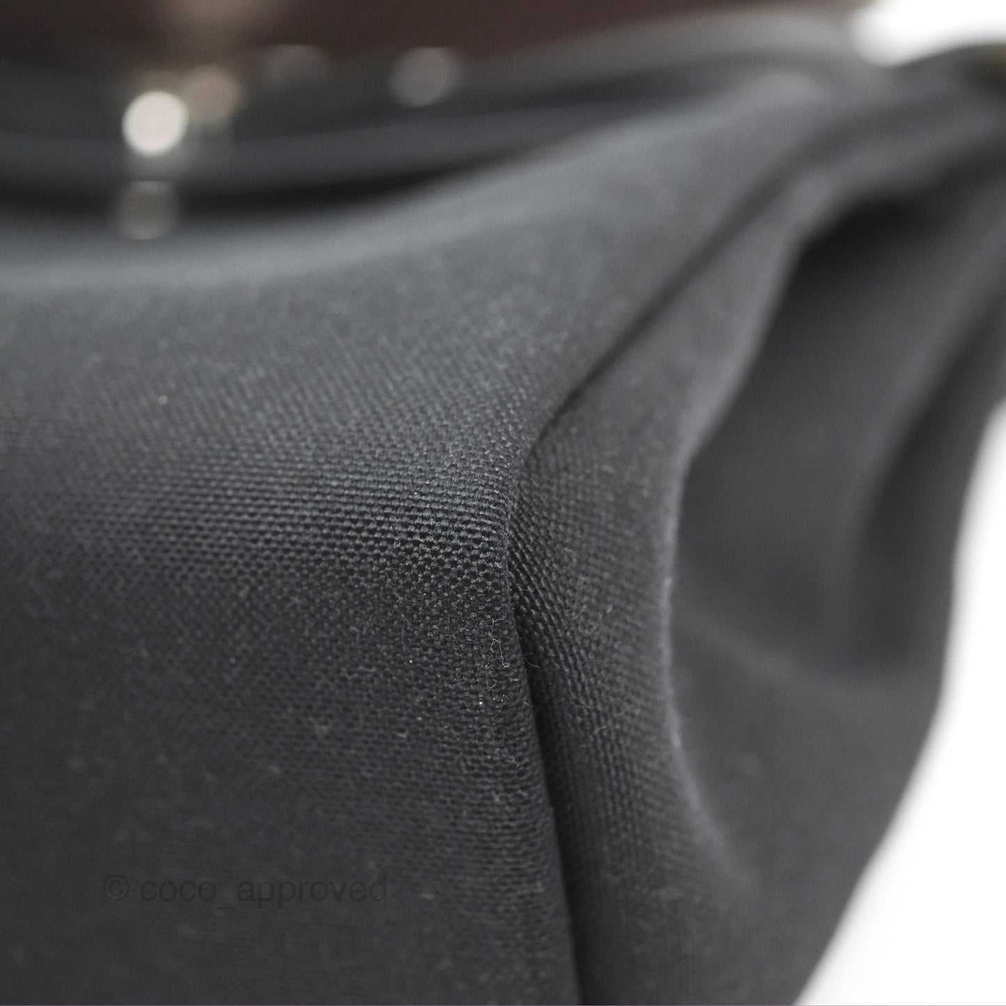 Hermès Herbag Zip 31 Black/Navy Canvas Palladium Hardware