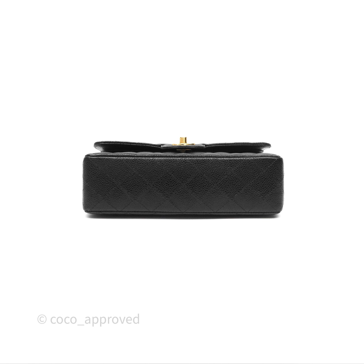 Chanel Small Classic Flap Quilted Black Caviar Gold Hardware