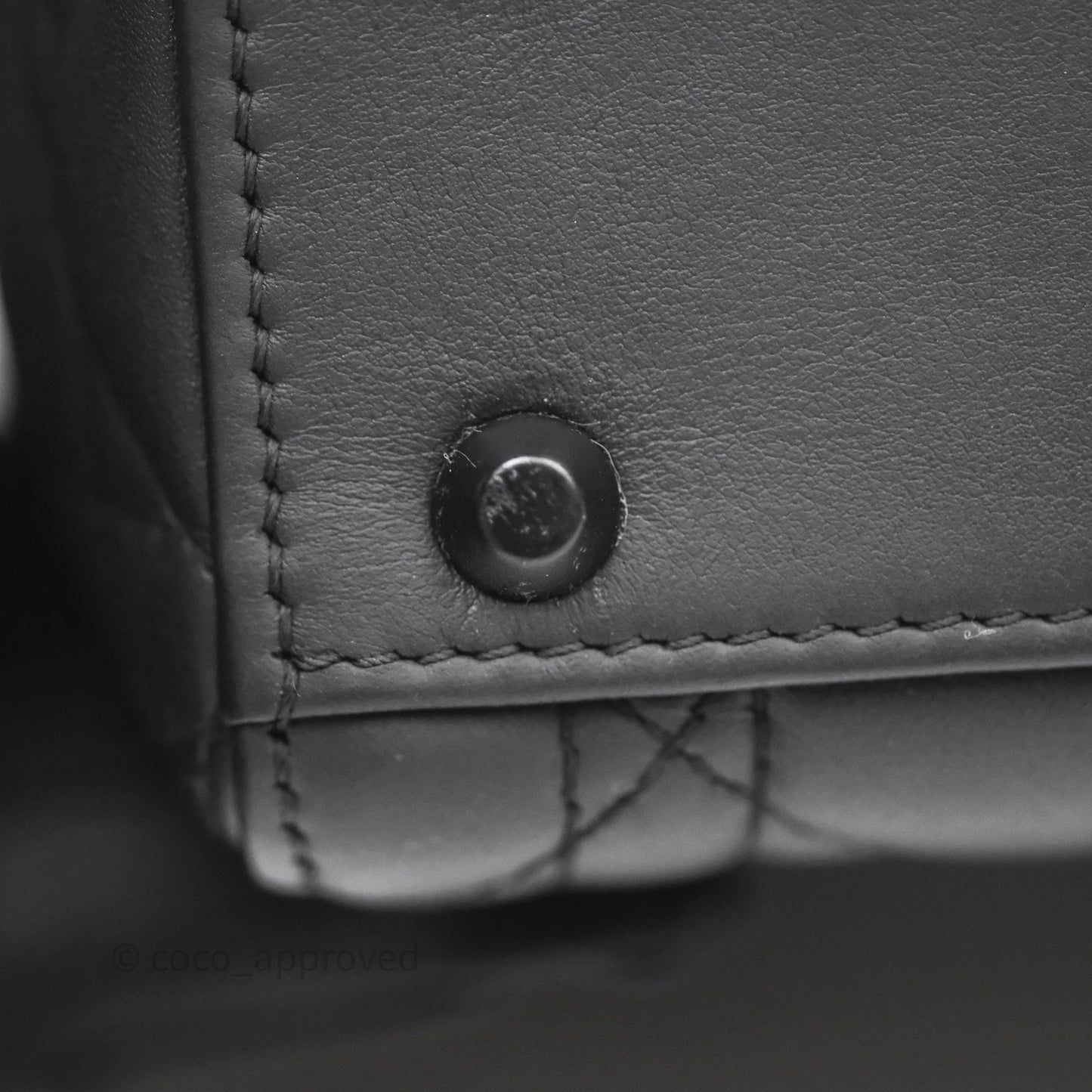 Dior Mini Lady Dior Ultra Matte Black Cannage Calfskin
