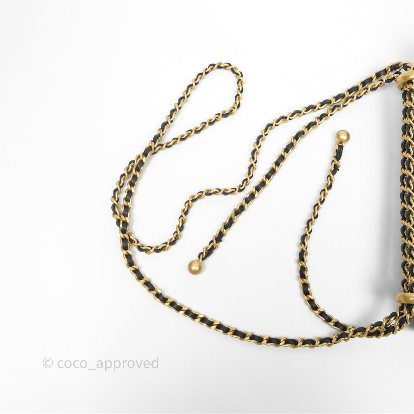 Chanel Quilted Small Perfect Fit Adjustable Black Calfskin Aged Gold Hardware