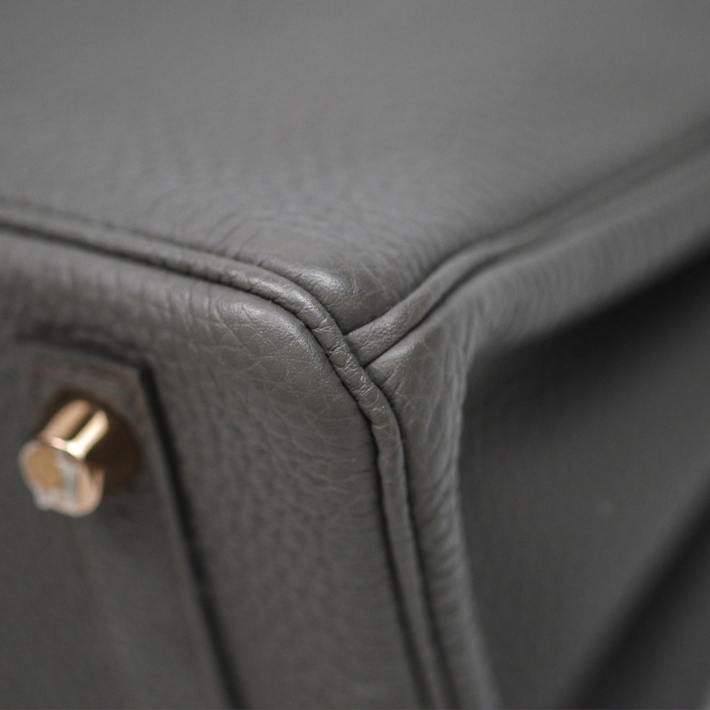 Hermès Birkin 25 Retourne Etain 8F Togo Rose Gold Hardware