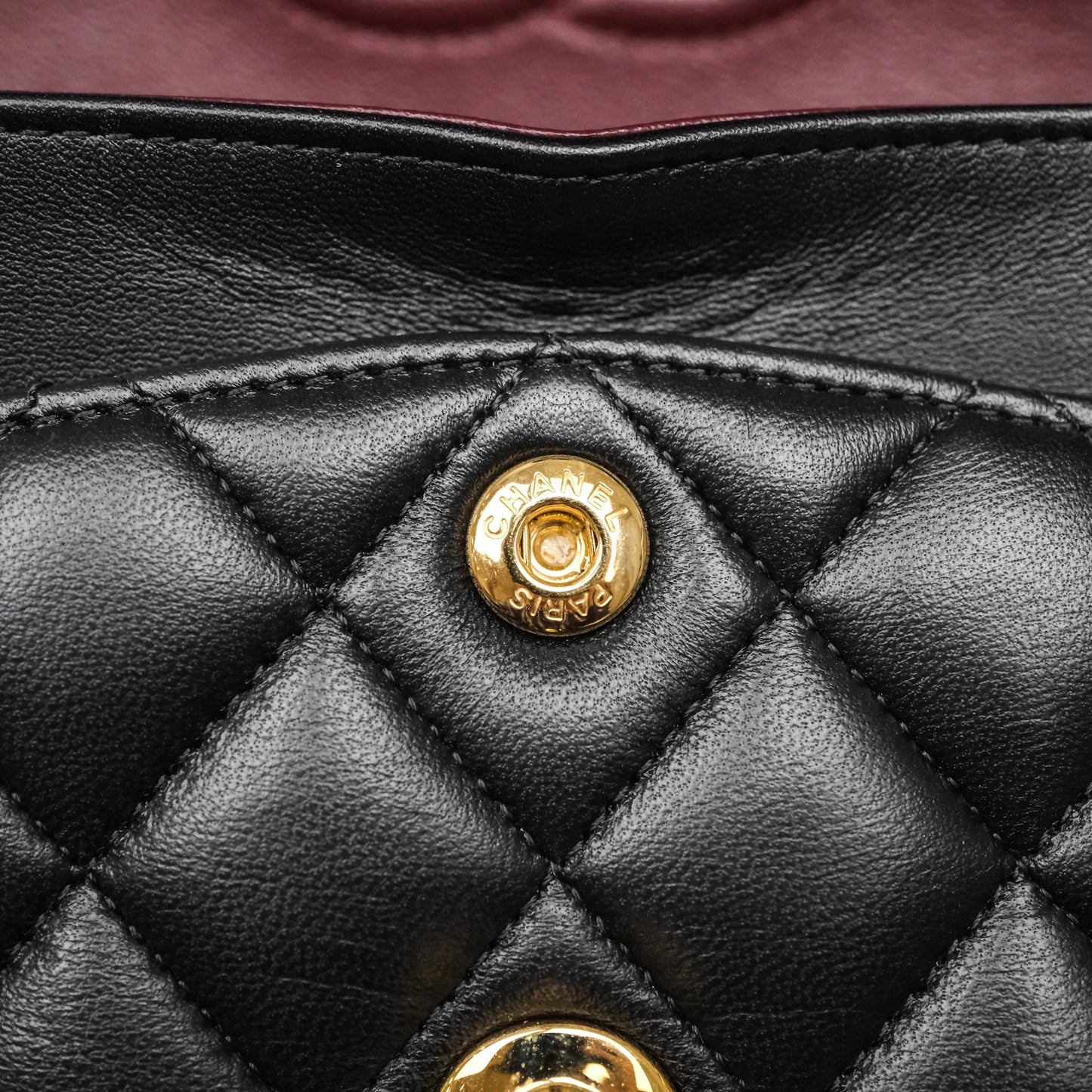 Chanel Small Classic Flap Quilted Black Lambskin Gold Hardware