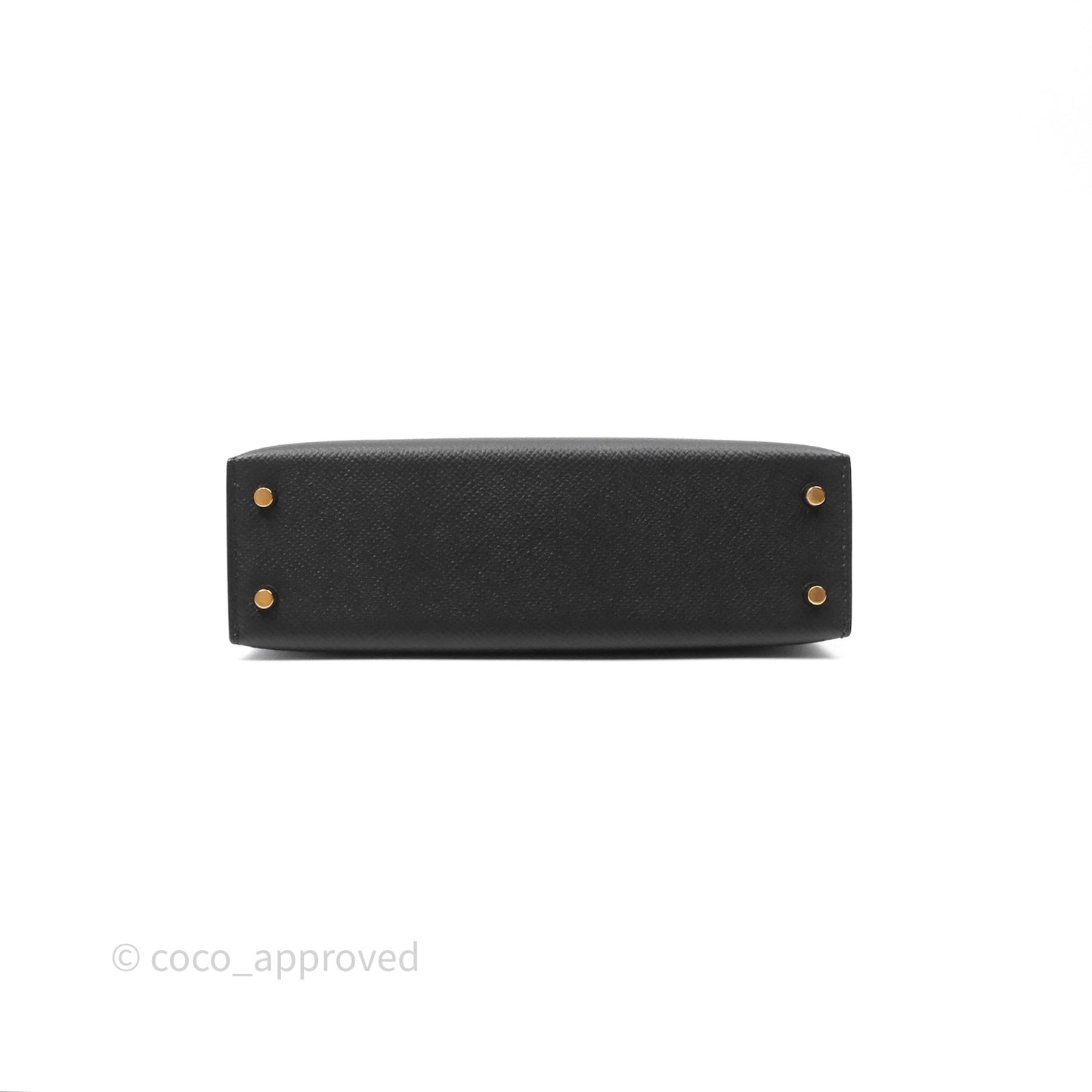 Hermès Mini Kelly II Noir 89 Epsom Gold Hardware