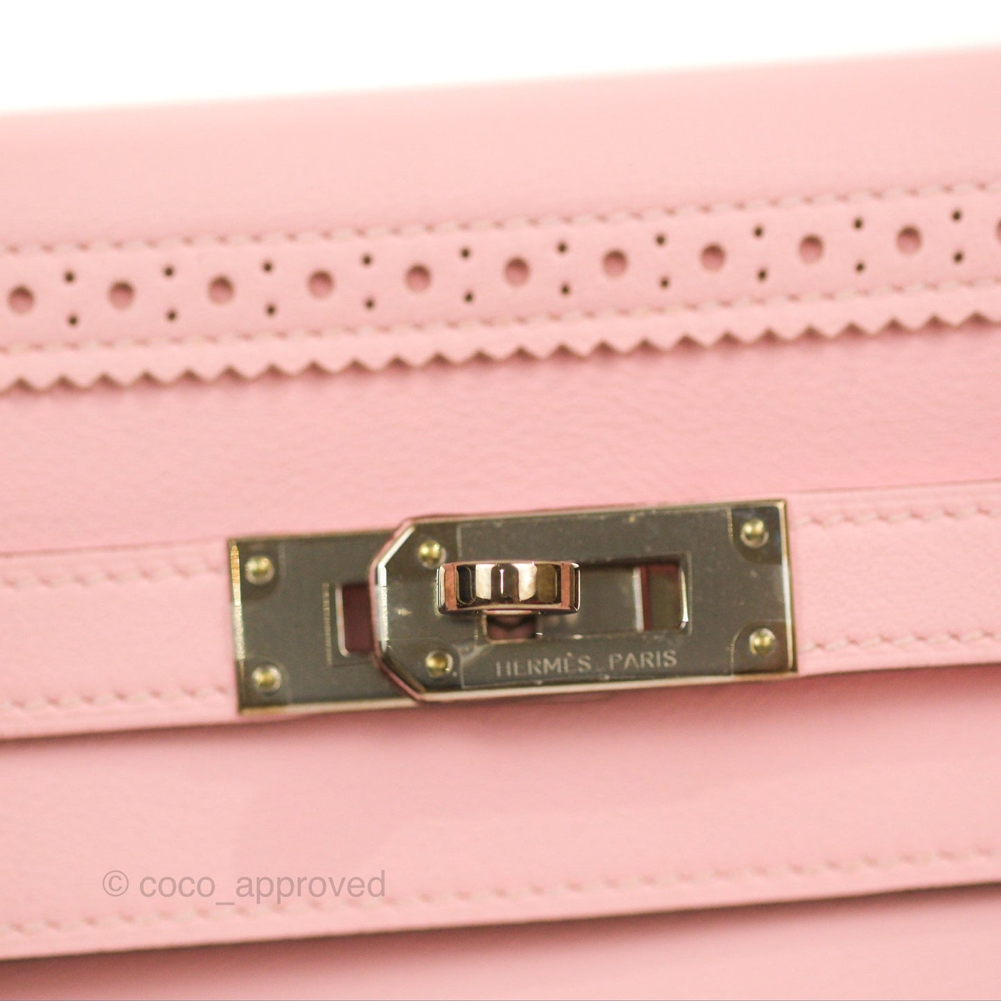 Hermès Ghillies Kelly Wallet Rose Sakura Swift Palladium Hardware