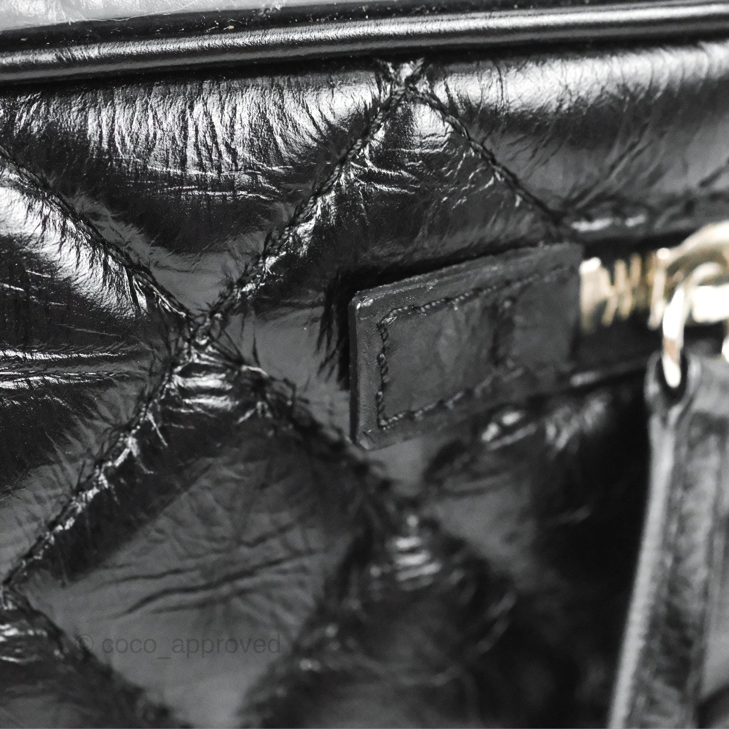 Chanel Aquarium PVC Backpack Black Crumpled Calfskin Silver Hardware