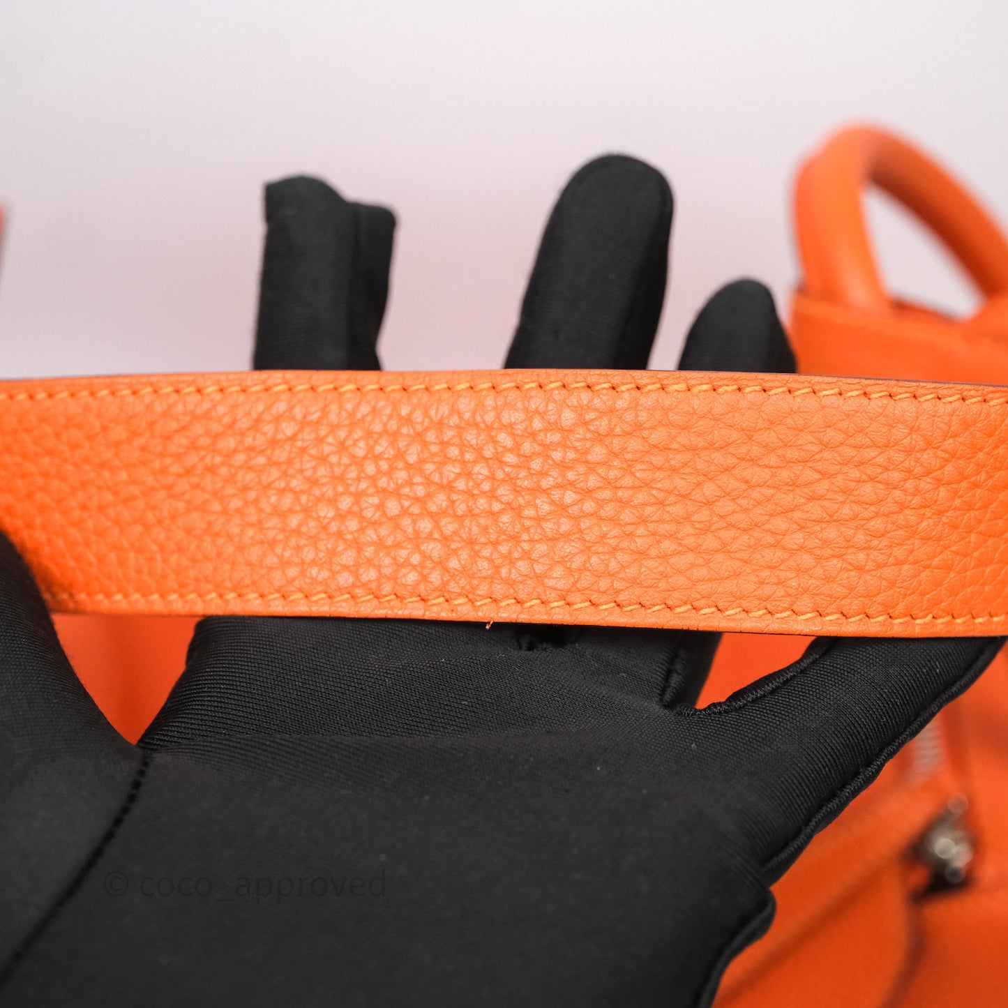 Hermès Lindy 30 Orange 93 Clemence Palladium Hardware
