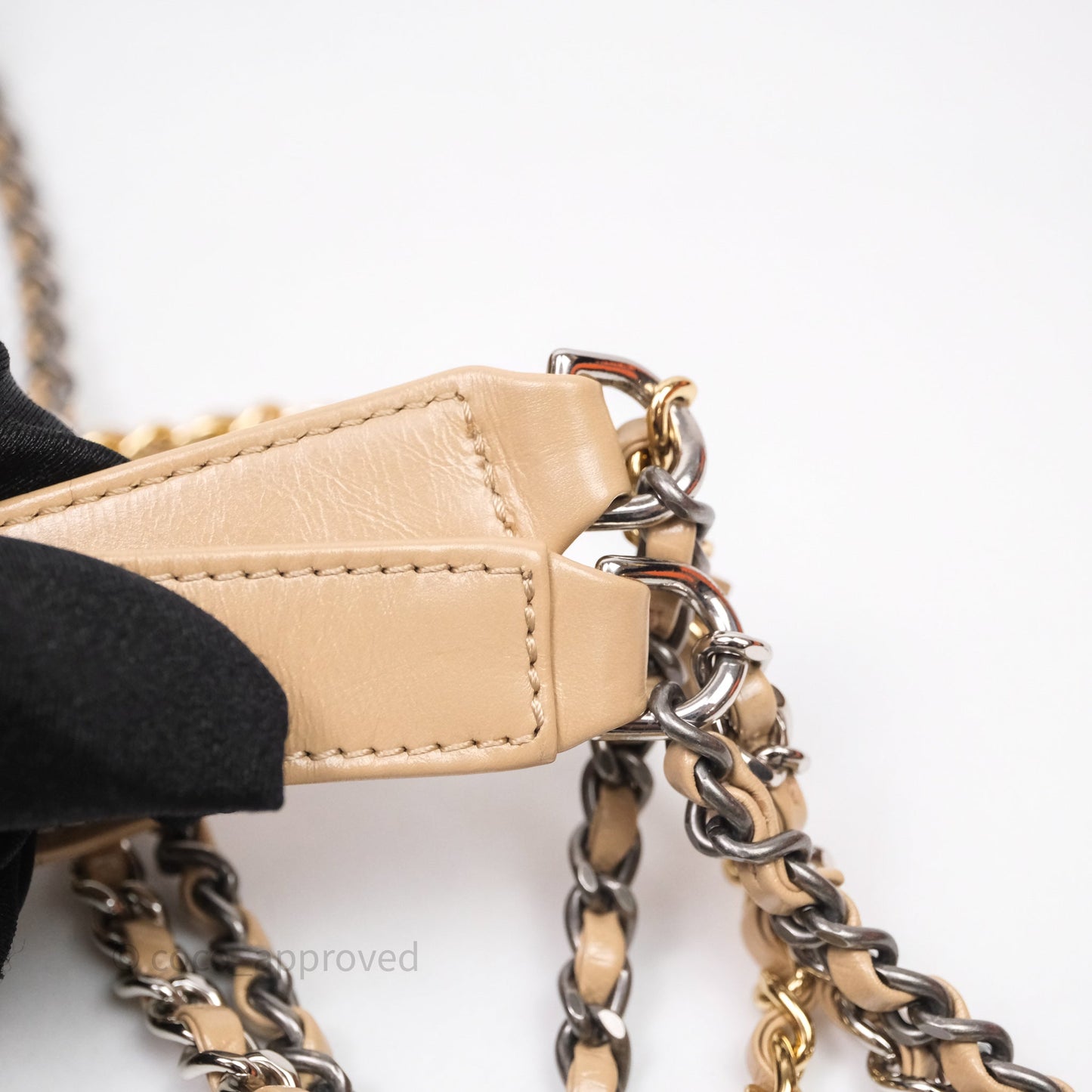 Chanel Small Gabrielle Hobo Shearling Beige Mixed Hardware