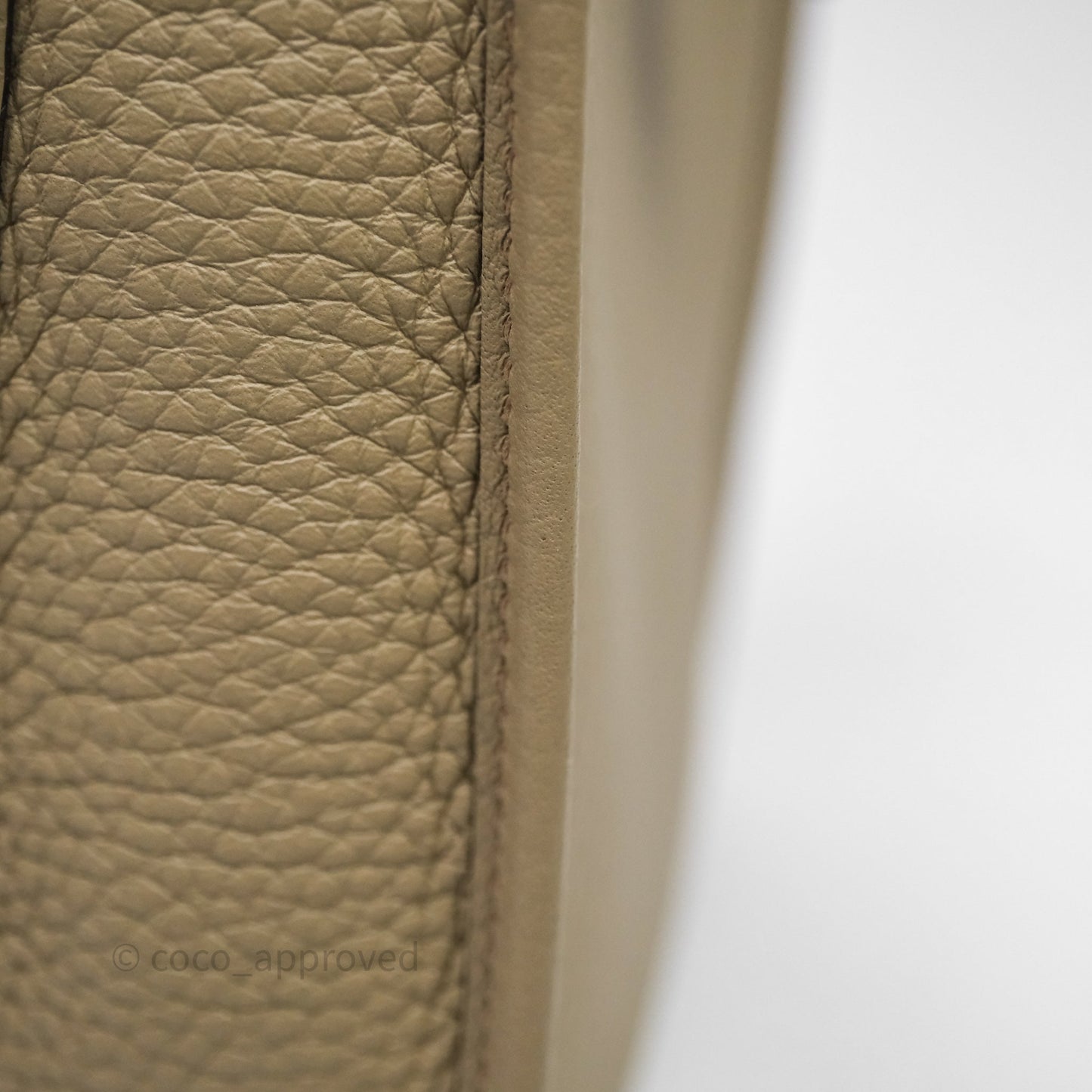 Hermès Mini Evelyne 16 Beige Marfa 8Q Clemence Gold Hardware