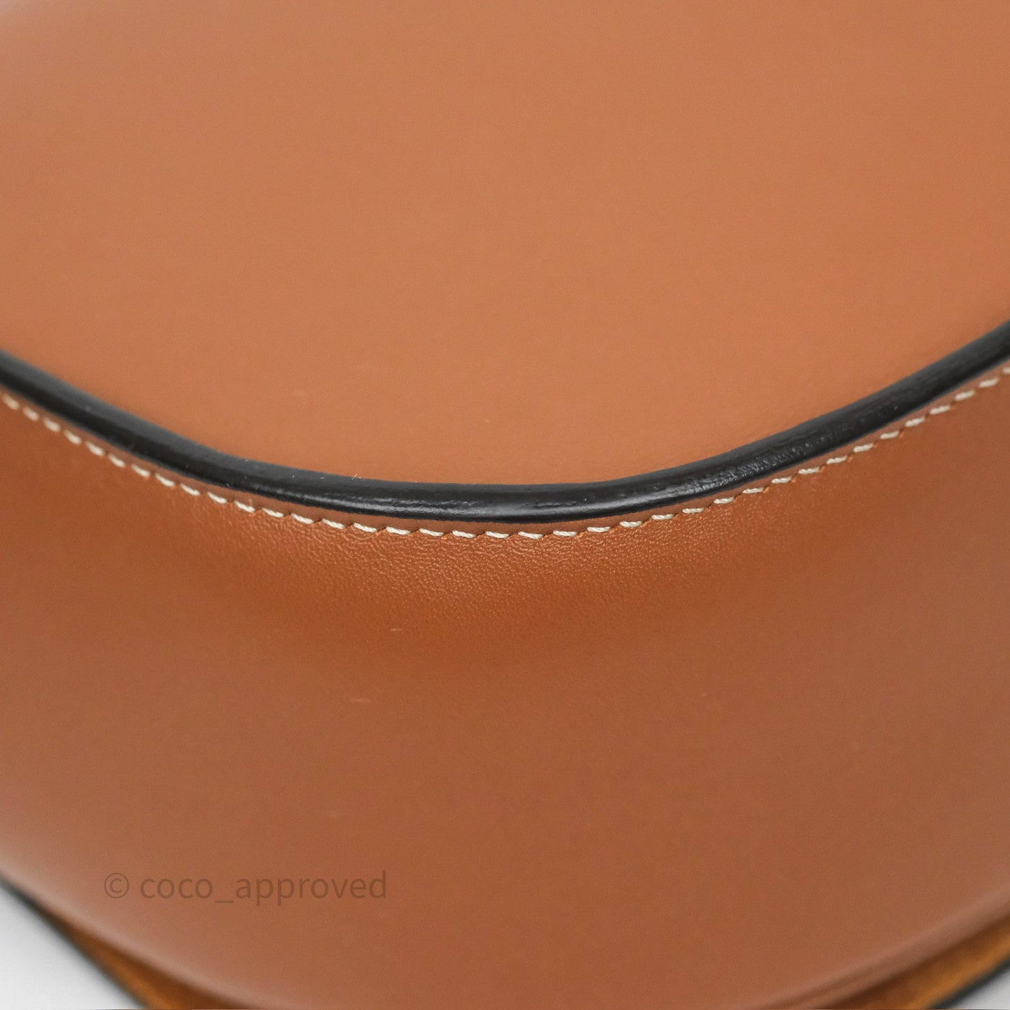 Celine Gold Studs Folco Cuir Triomphe in Smooth Calfskin Tan