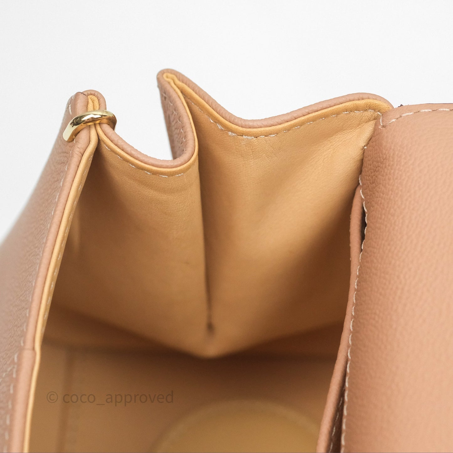 Delvaux Mini Brillant Bag Vison Grained Calfskin Gold Hardware with Twilly