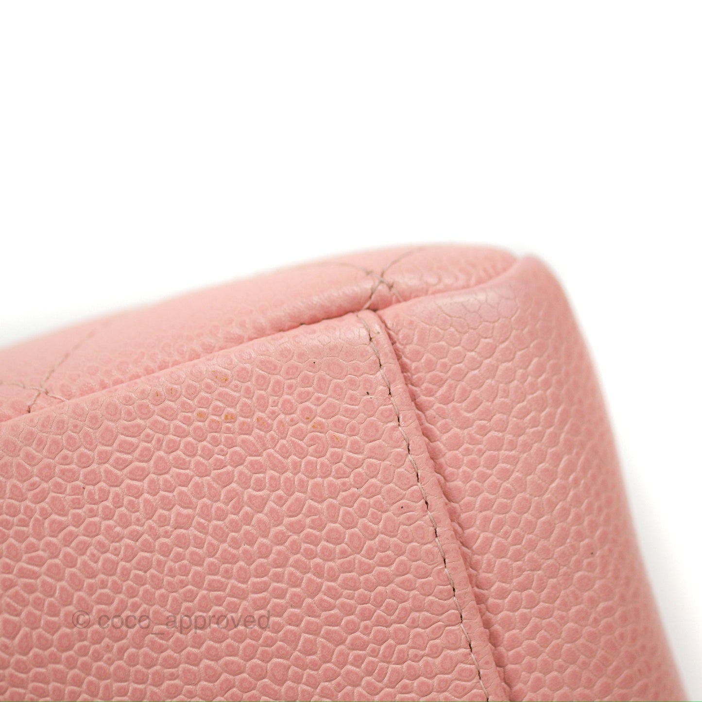 Chanel Quilted Petit Shopping Tote PST Sakura Pink Caviar Gold Hardware