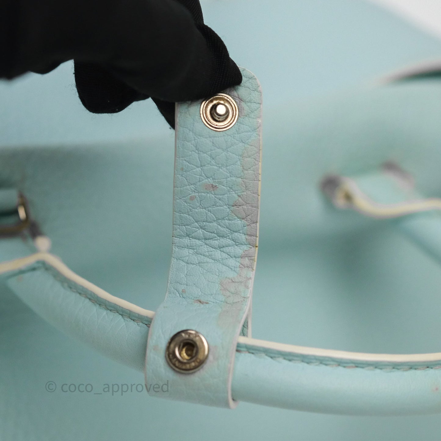 Delvaux Cool Box Mini Taurillon Soft Grained Calfskin Celadon