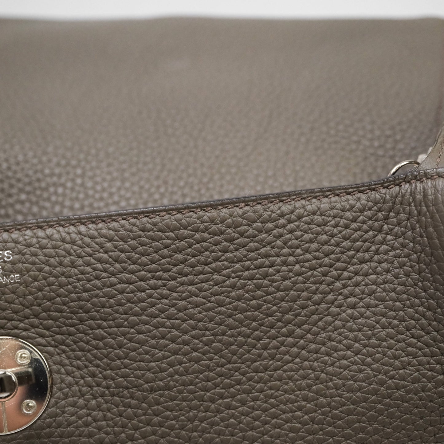 Hermès Lindy 30 Etain 8F Clemence Palladium Hardware