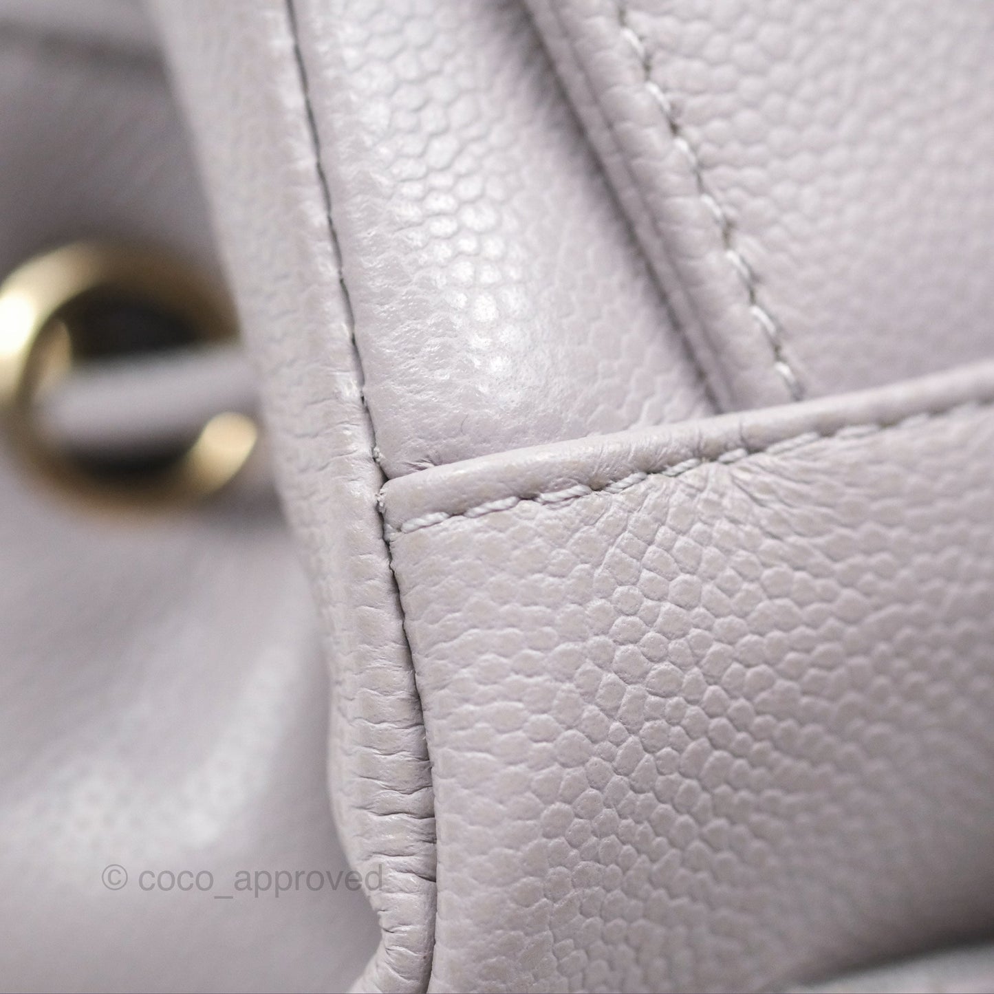 Chanel Mini Business Affinity Backpack Grey Caviar Gold Hardware 22B