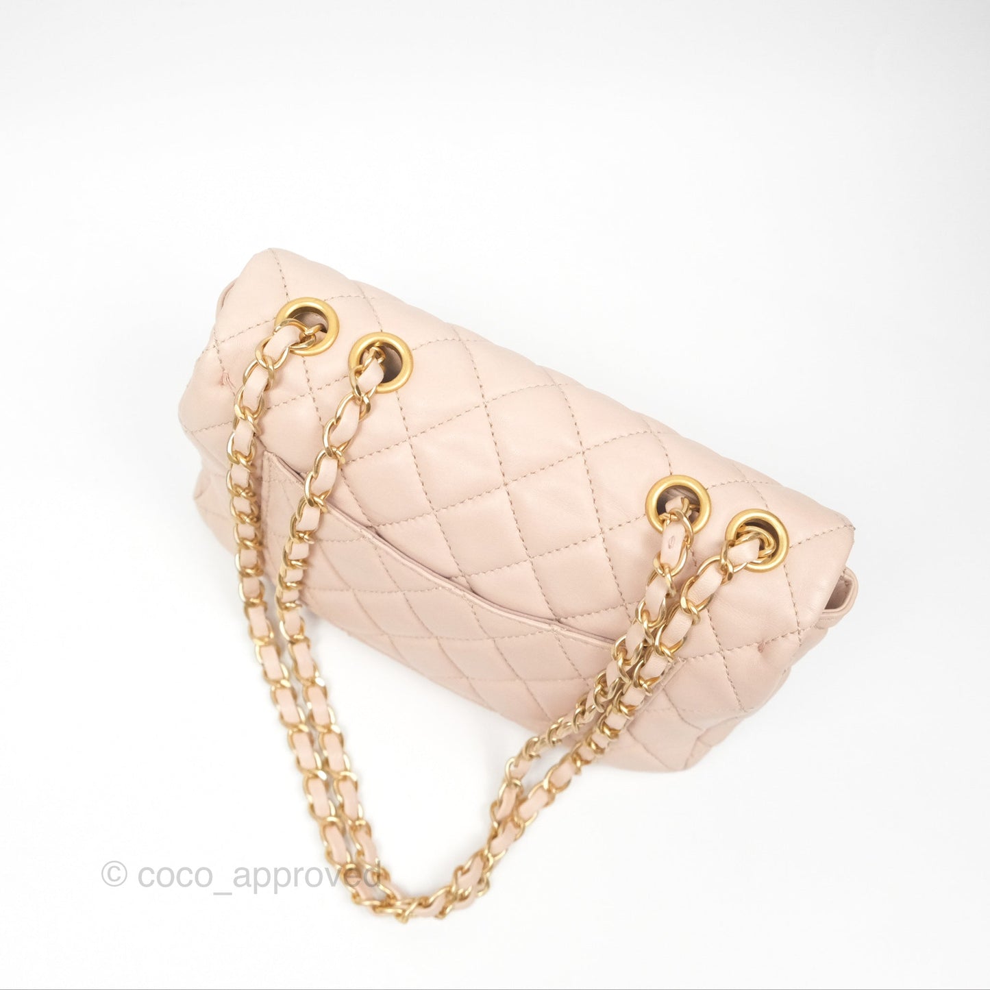Chanel Flap Bag Pink Aged Gold Hardware