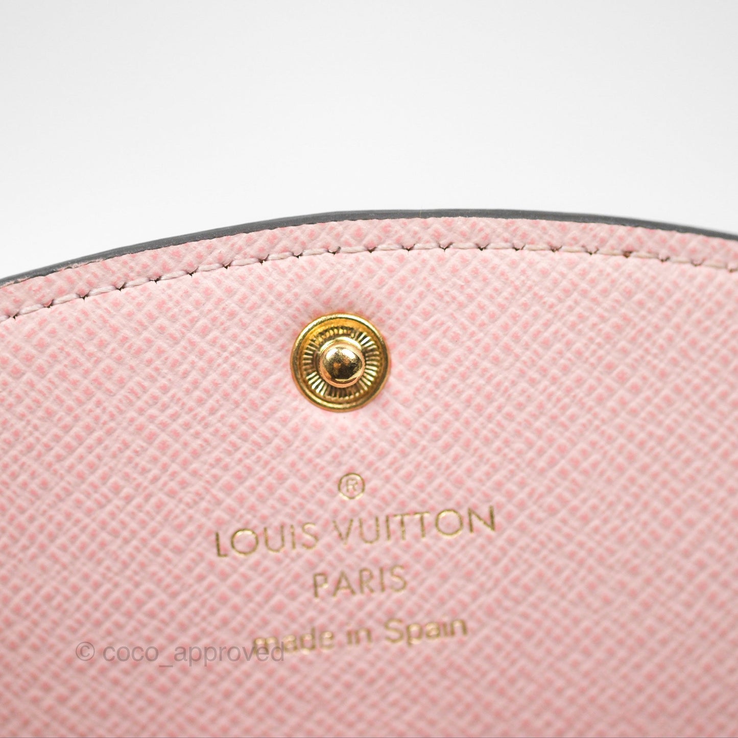 Louis Vuitton Rosalie Coin Purse Damier Ebene Rose Ballerina