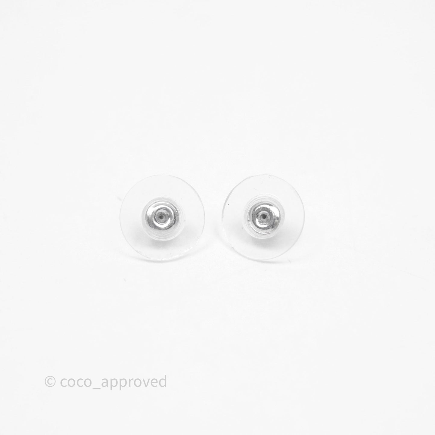 Chanel Crystal Flapper Camellia CC Earrings Silver Tone 20P
