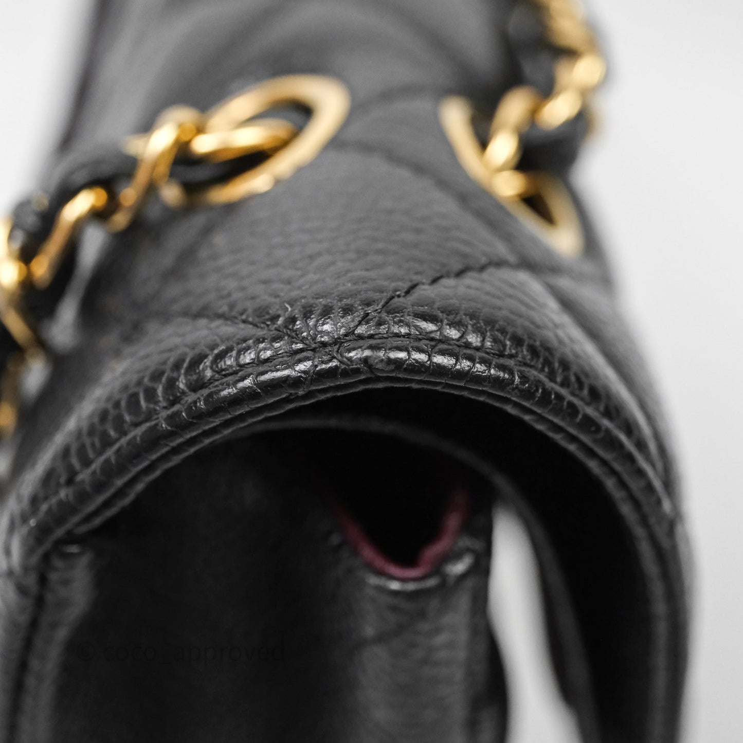 Chanel Classic M/L Medium Flap Quilted Black Caviar Gold Hardware
