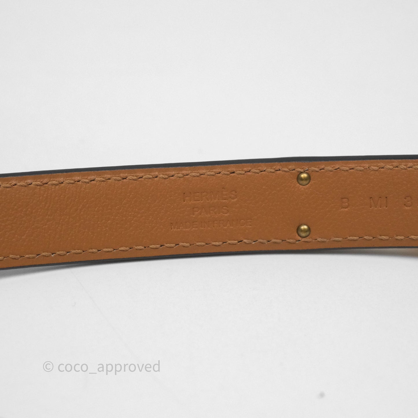 Hermès Kelly Buckle Belt Etoupe Epsom Rose Gold Hardware