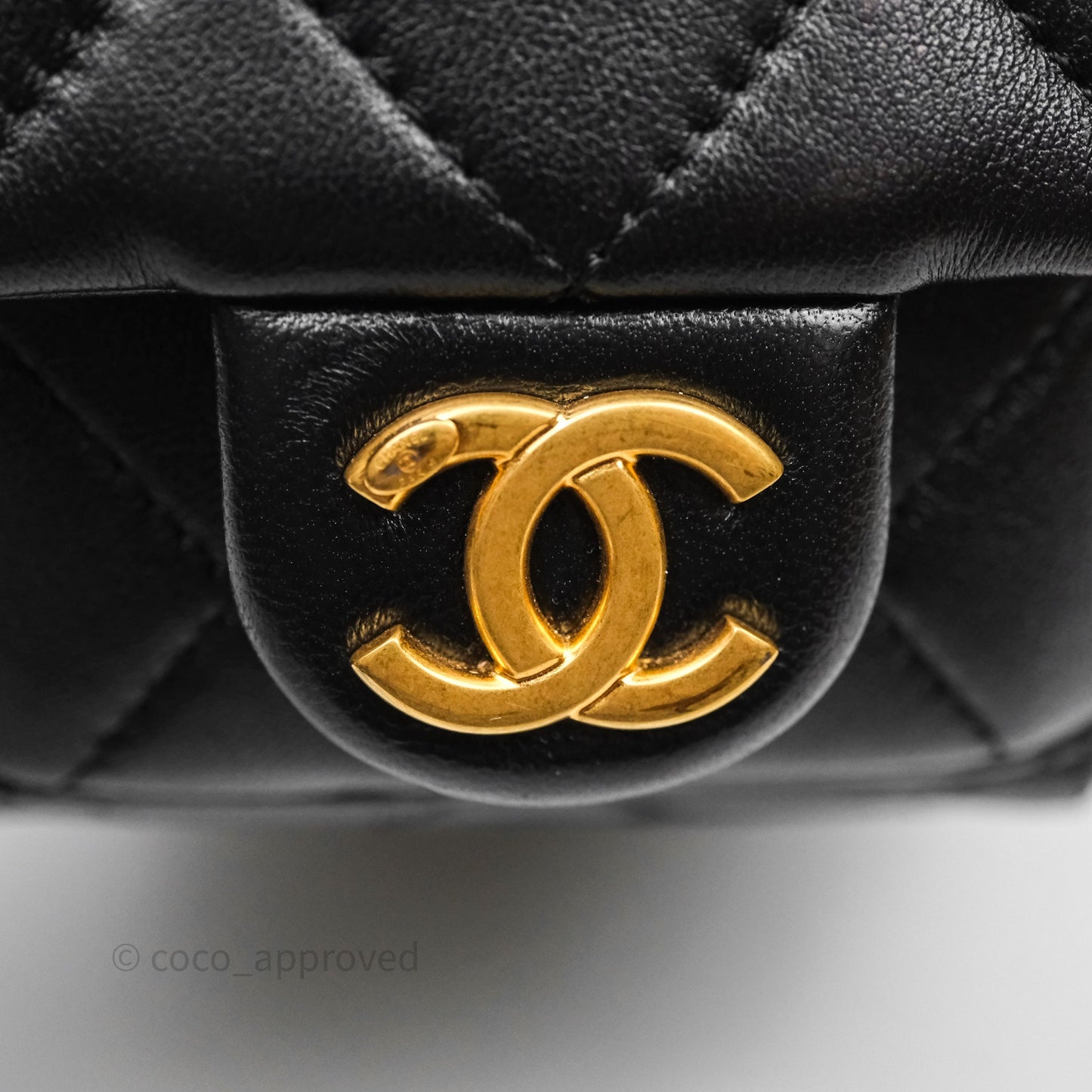 Chanel Small Quilted Trendy Double Pocket Hobo Black Lambskin Gold Hardware