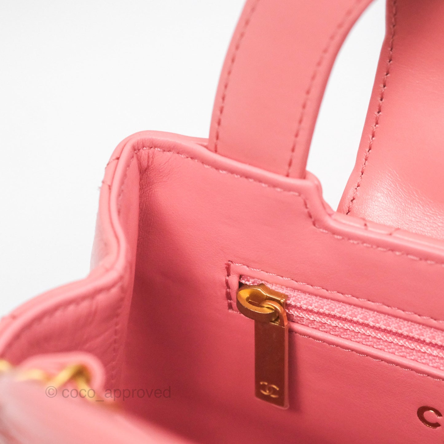 Chanel Kelly Bag Quilted Pink Shiny Calfskin Aged Gold Hardware