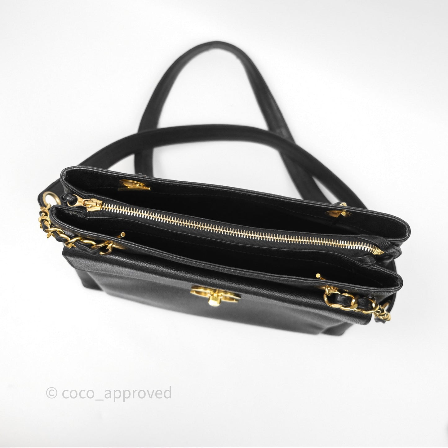 Chanel Vintage Tote Black 24K Gold Hardware