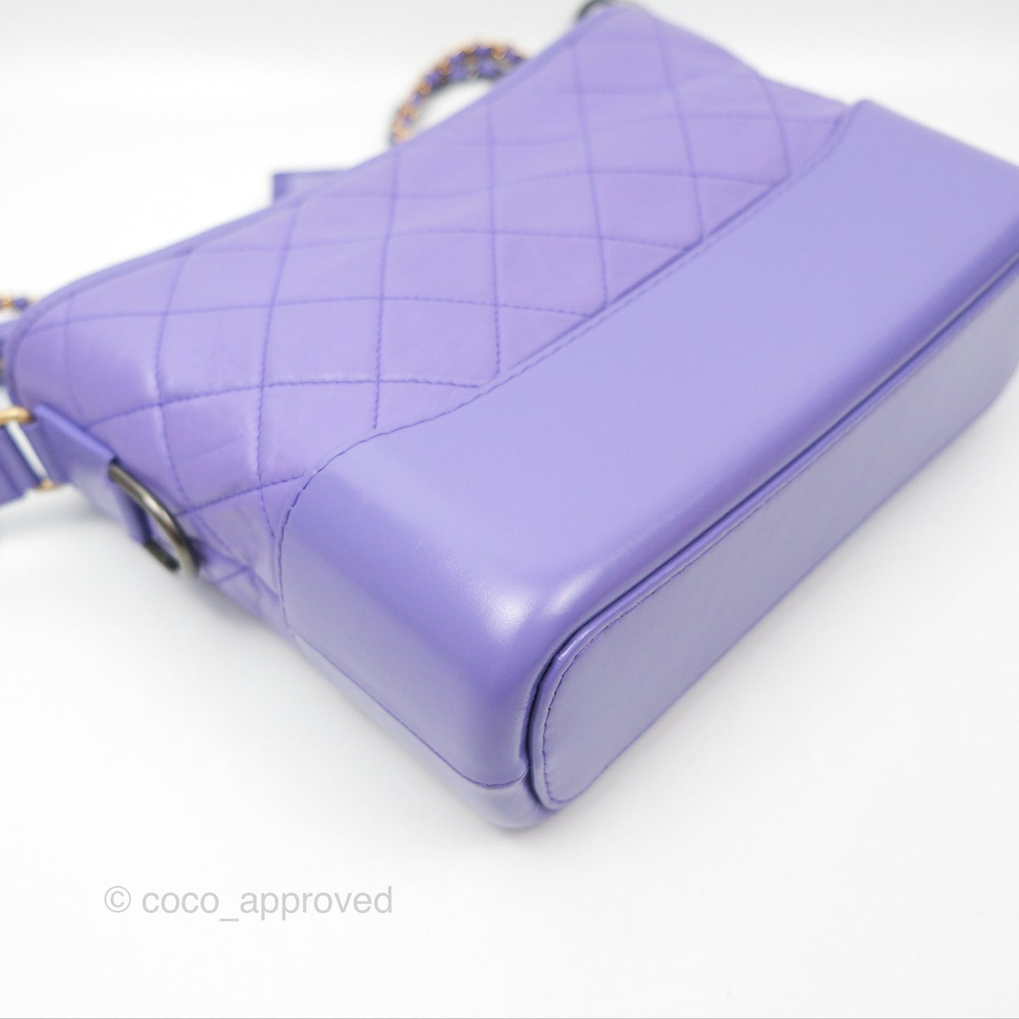 Chanel New Medium Gabrielle Purple Aged Calfskin