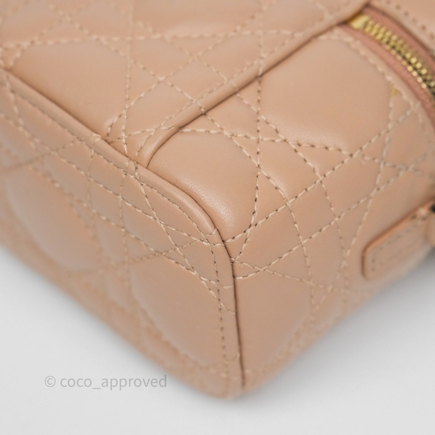 Dior Micro Lady Dior Vanity Case Rose Des Vents Pink Cannage Lambskin