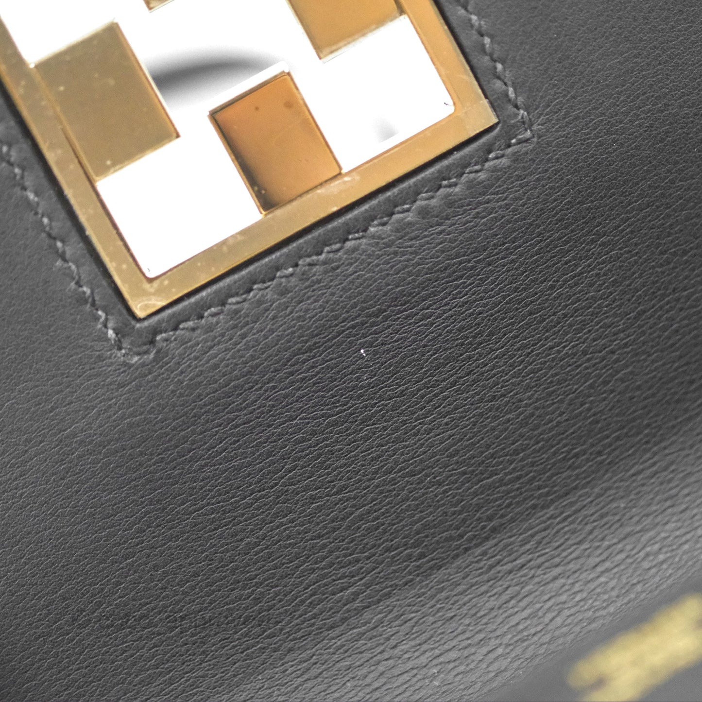 Hermès Mosaique Mini Bag Black Epsom Gold Hardware